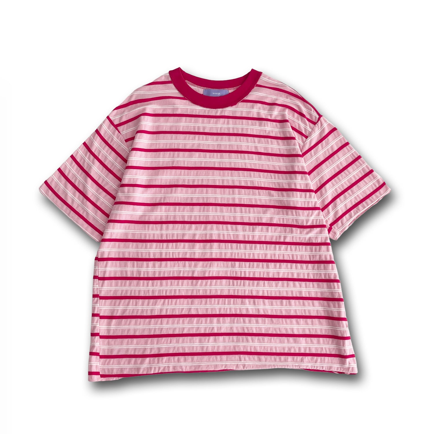【SAMPLE】loose border tee / pink