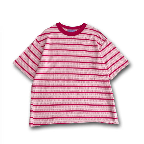 【SAMPLE】loose border tee / pink