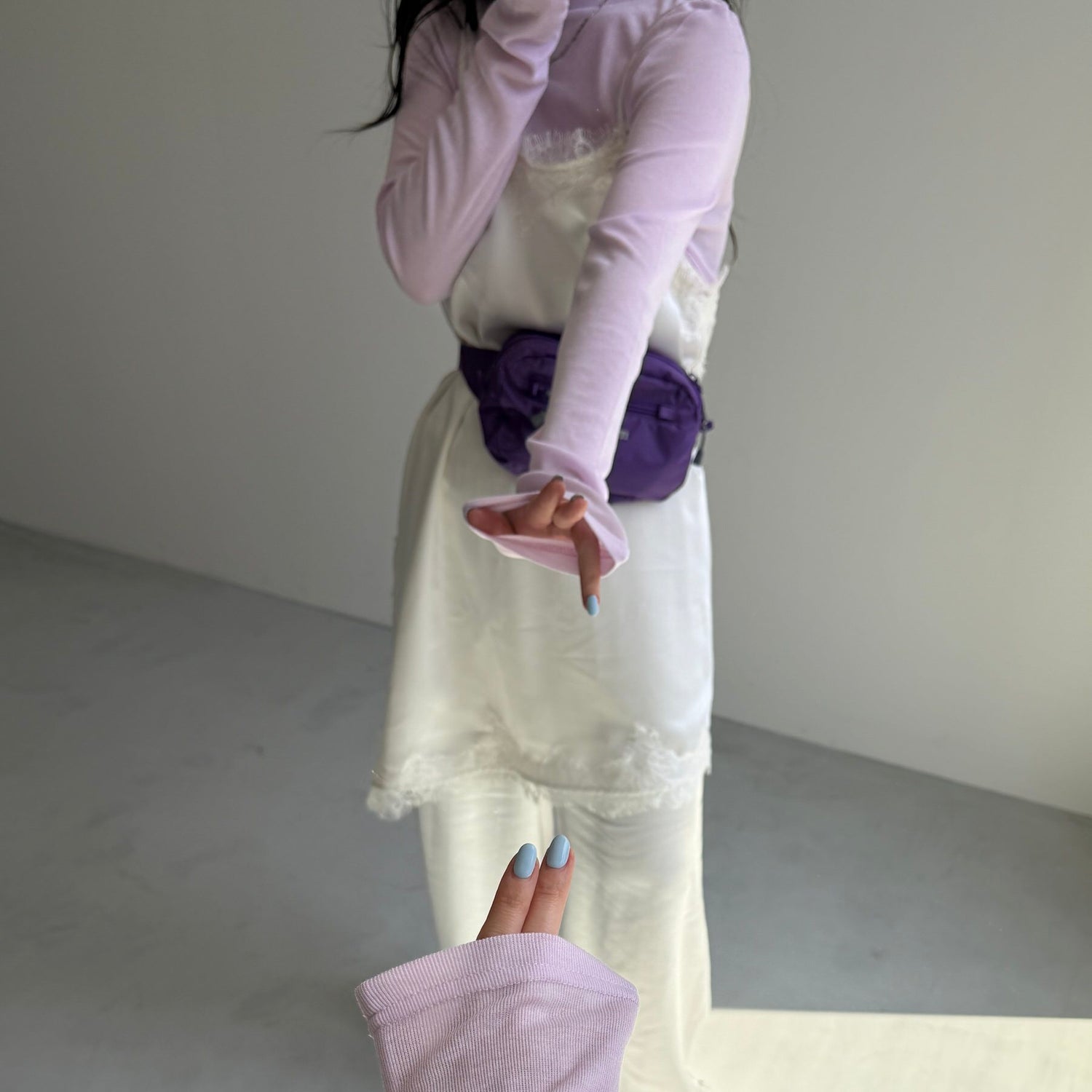 KASANE sheer tee / pink
