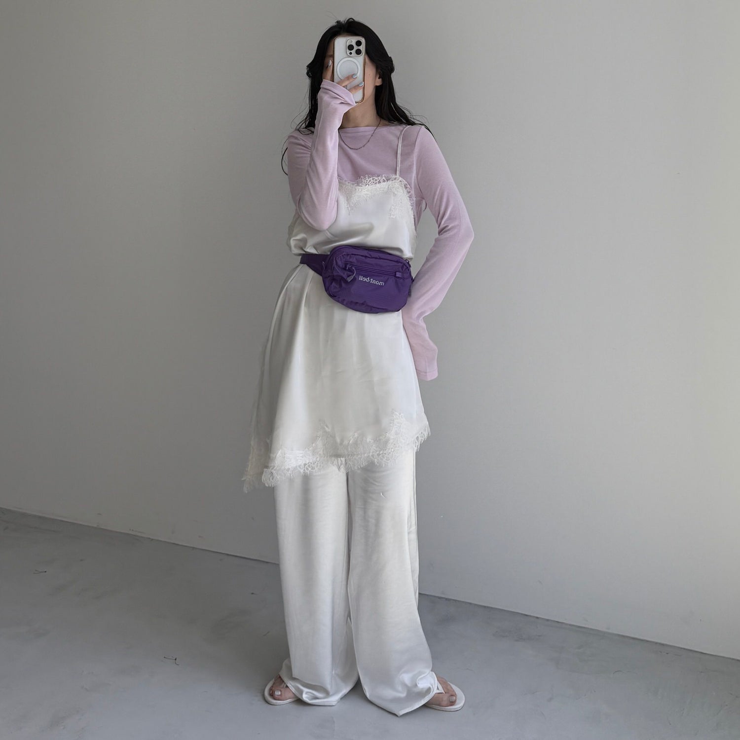 KASANE sheer tee / pink
