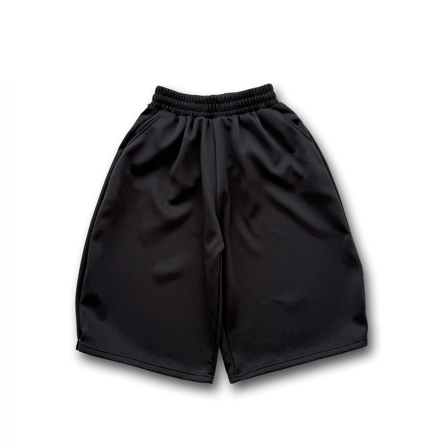 【選べるタイプ】super loose sweat half pants / black