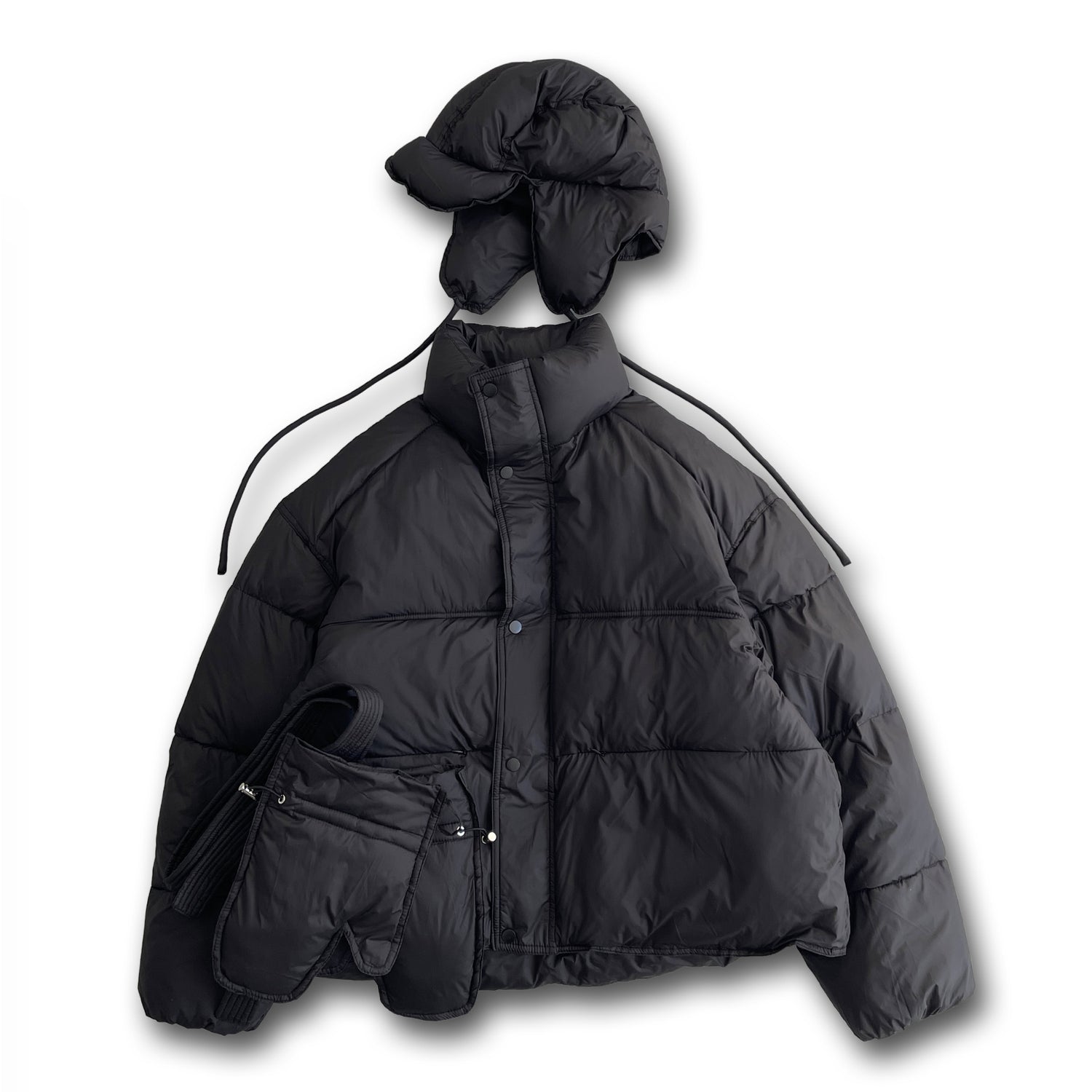 MACARON fake down set / black