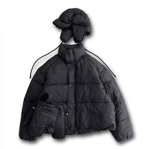 MACARON fake down set / black