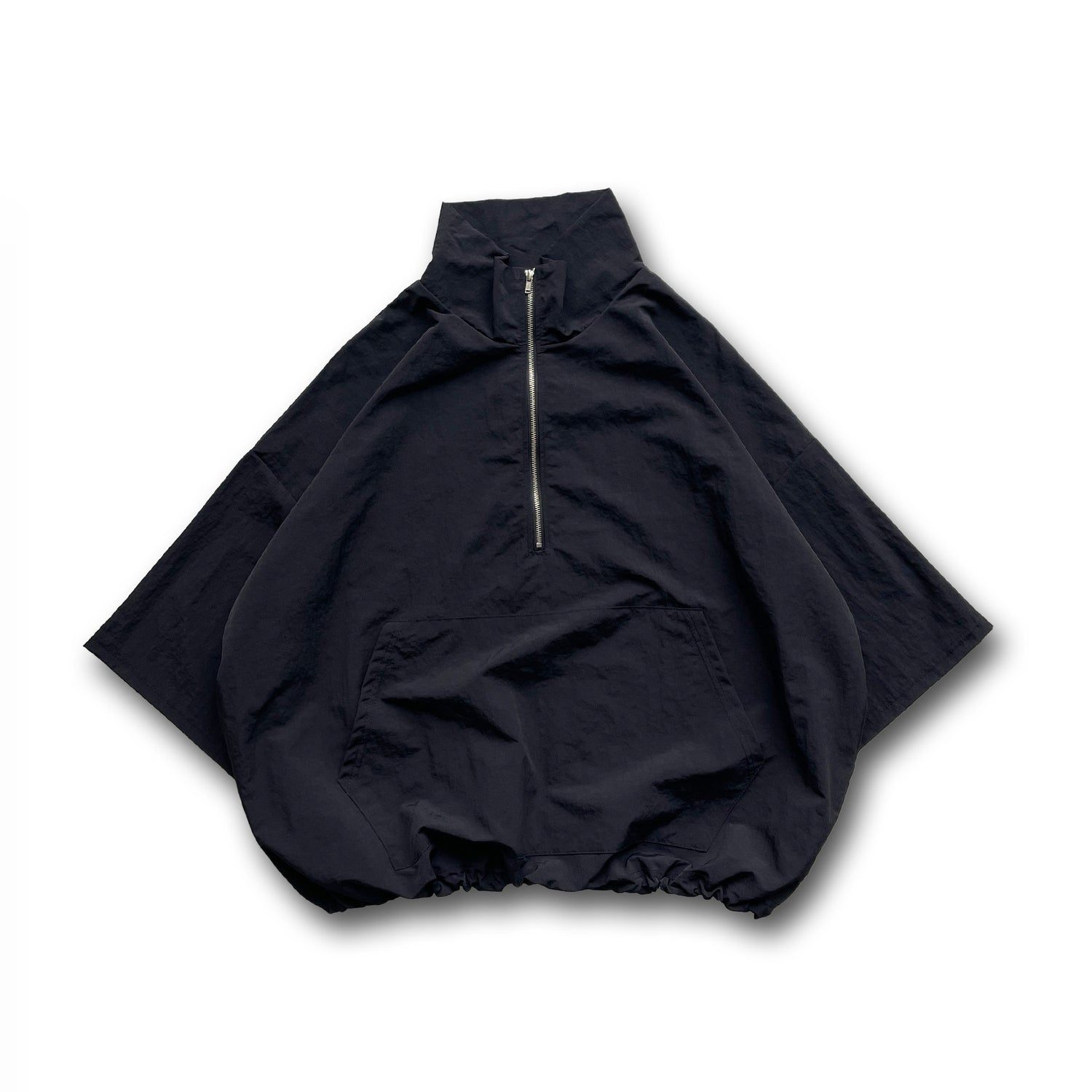 【2点SET】half zip nylon set up / black