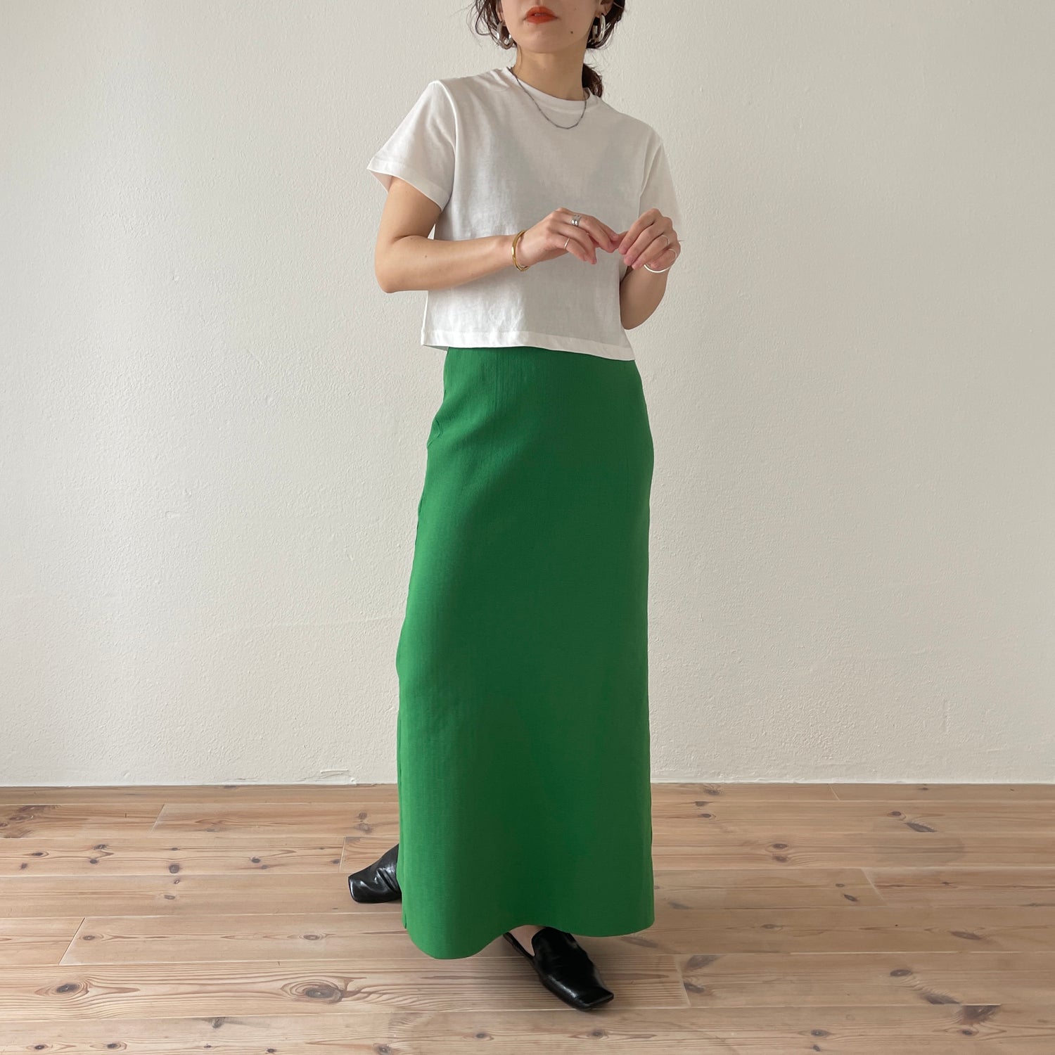 daily daily 2way knit skirt / green