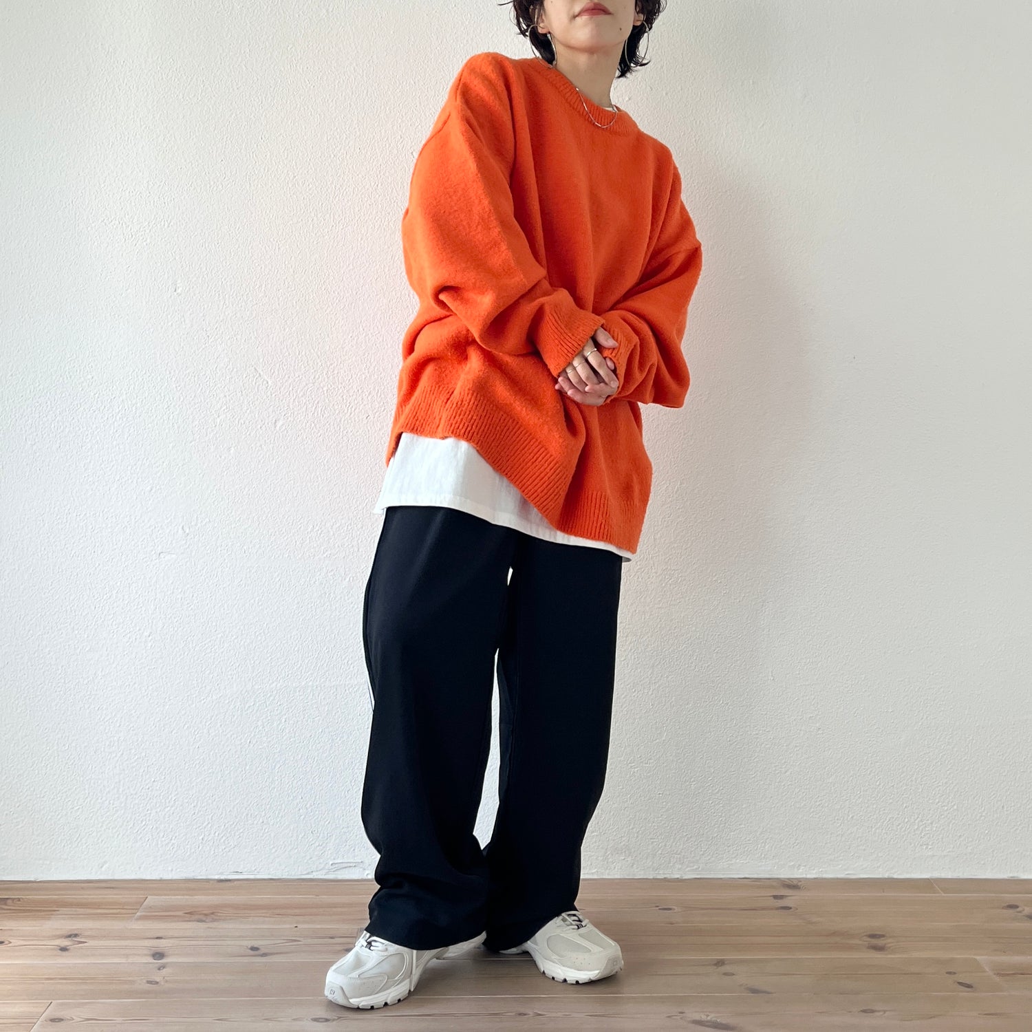 side line track pants / black