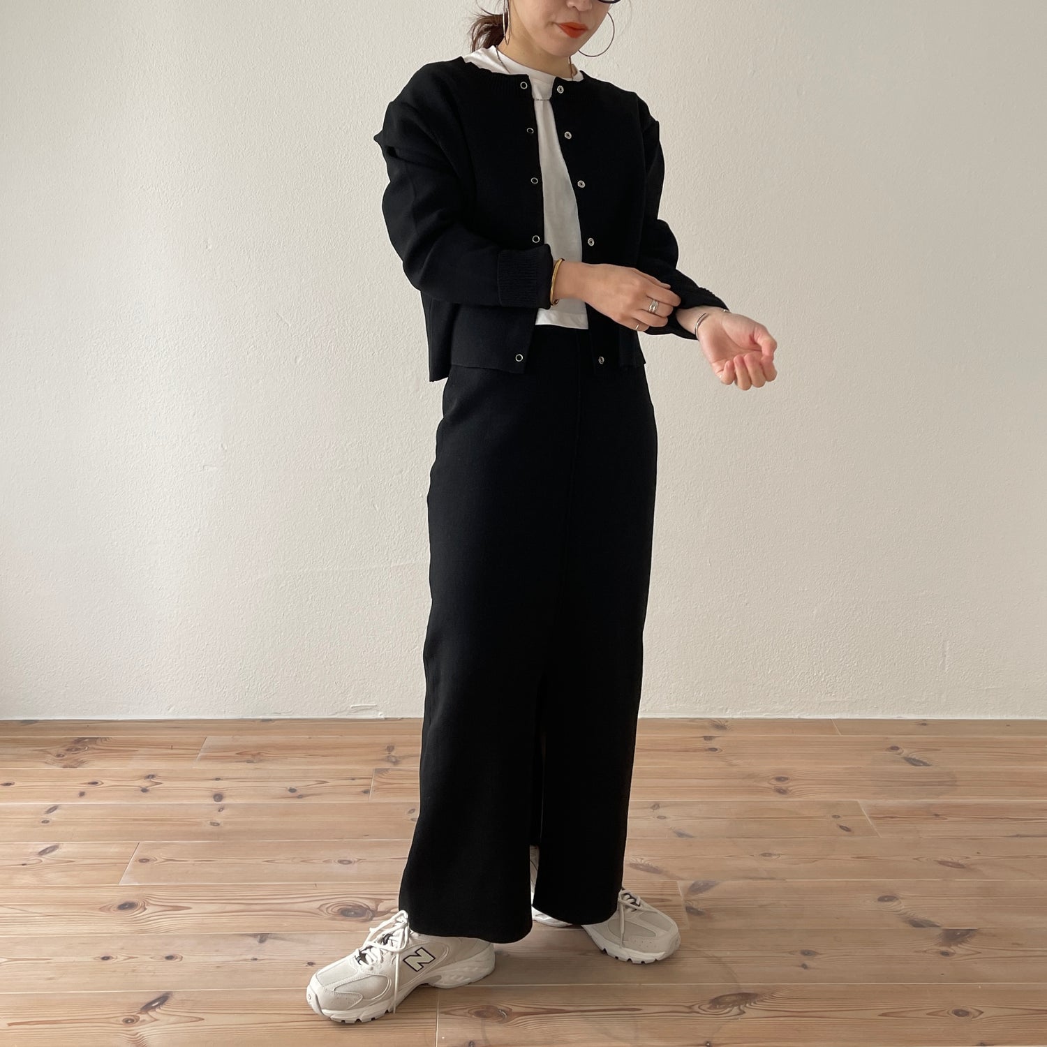 daily daily 2way knit skirt / black