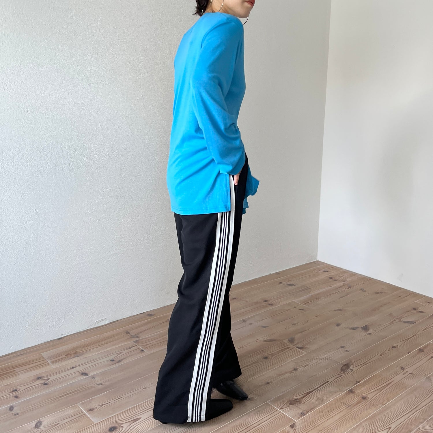 side line track pants / black （サイドライントラックパンツ 