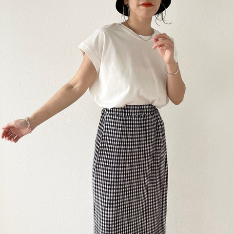 daily french sleeve tee / ivory