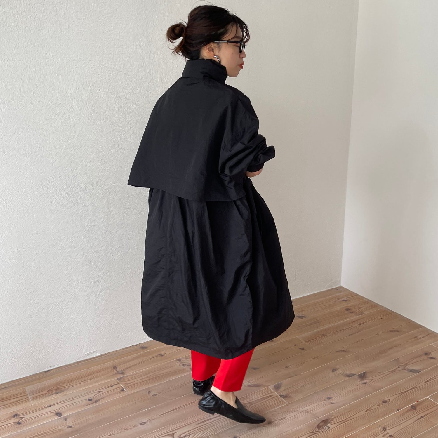 2way airy mods coat / black （ツーウェイエアリーモッズコート