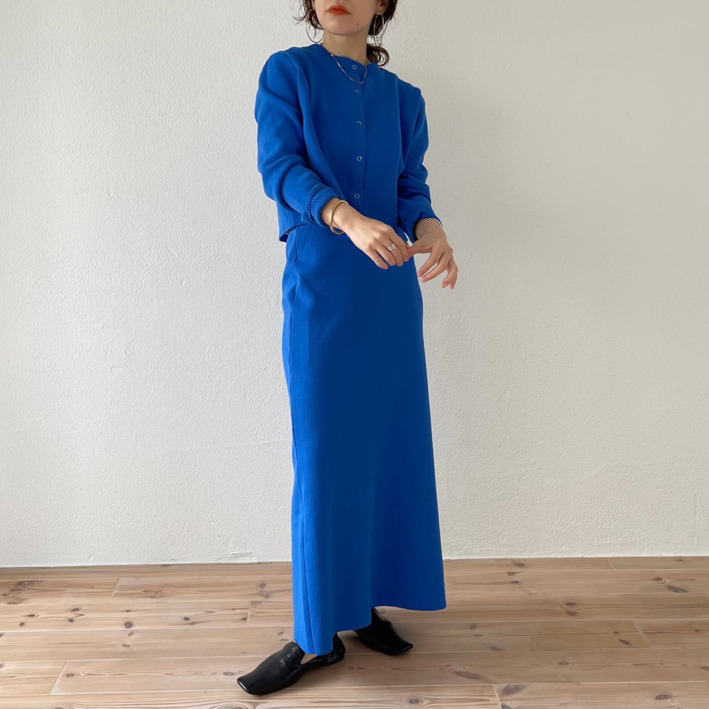 daily daily 2way knit skirt / blue