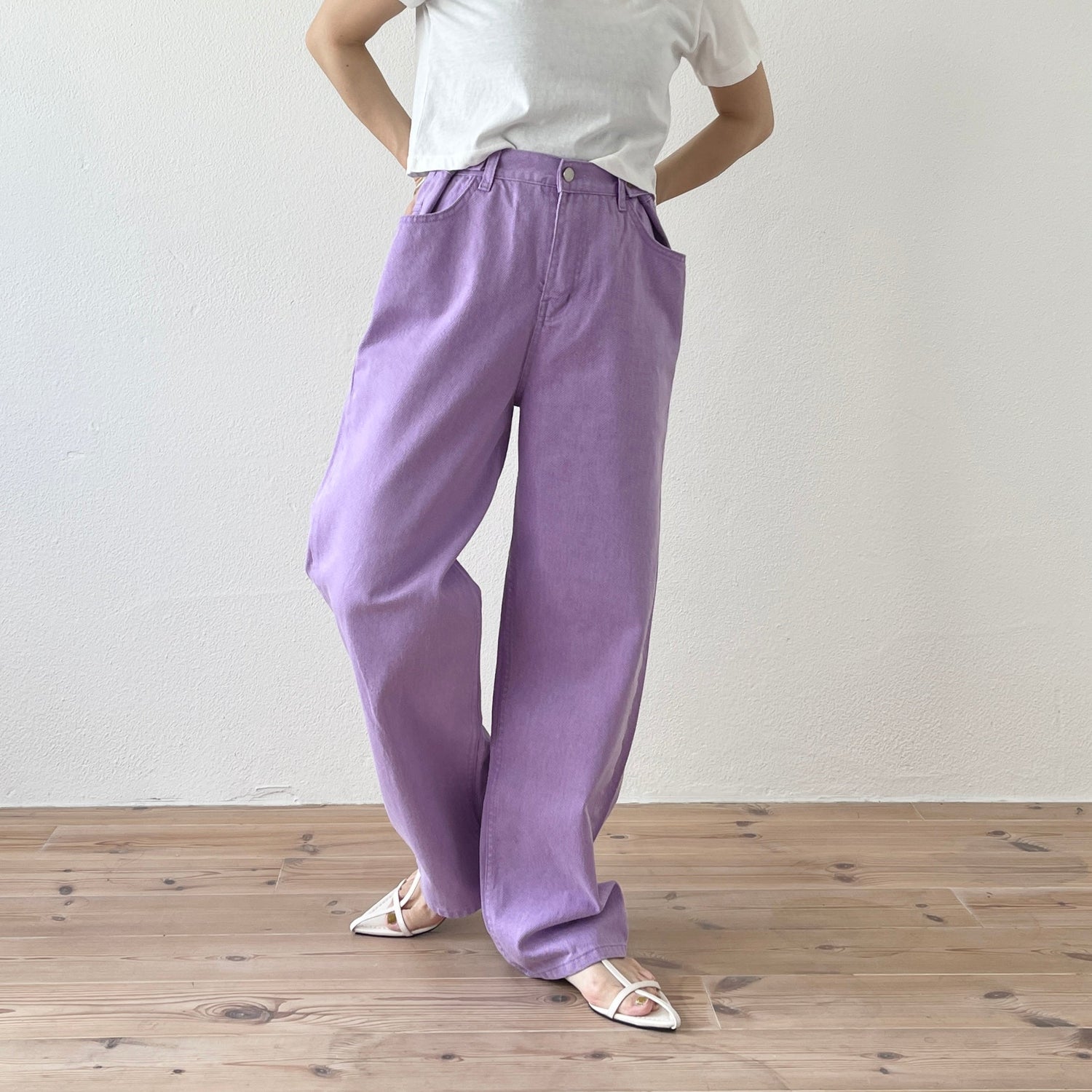【SAMPLE】loose fit candy denim / purple