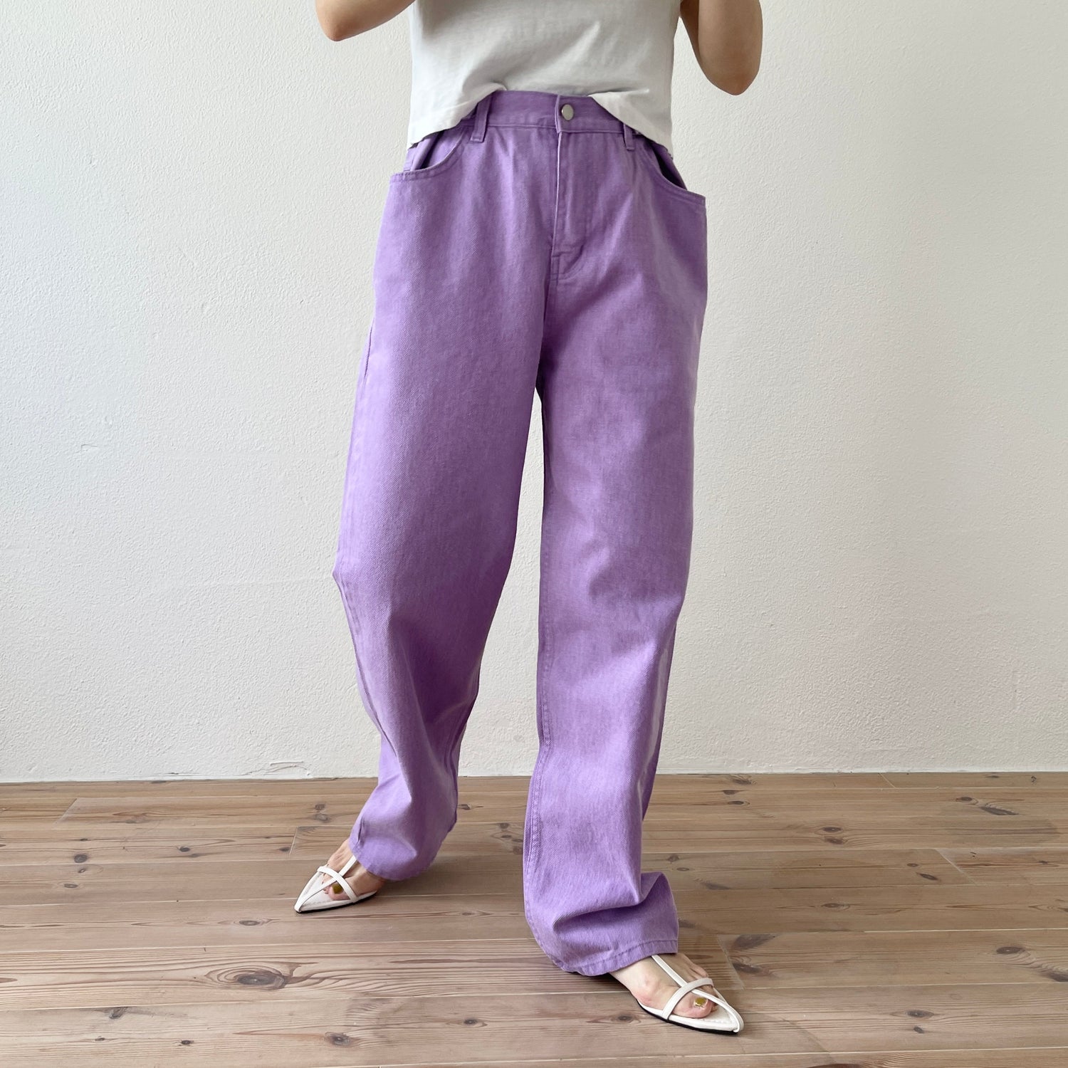 【SAMPLE】loose fit candy denim / purple