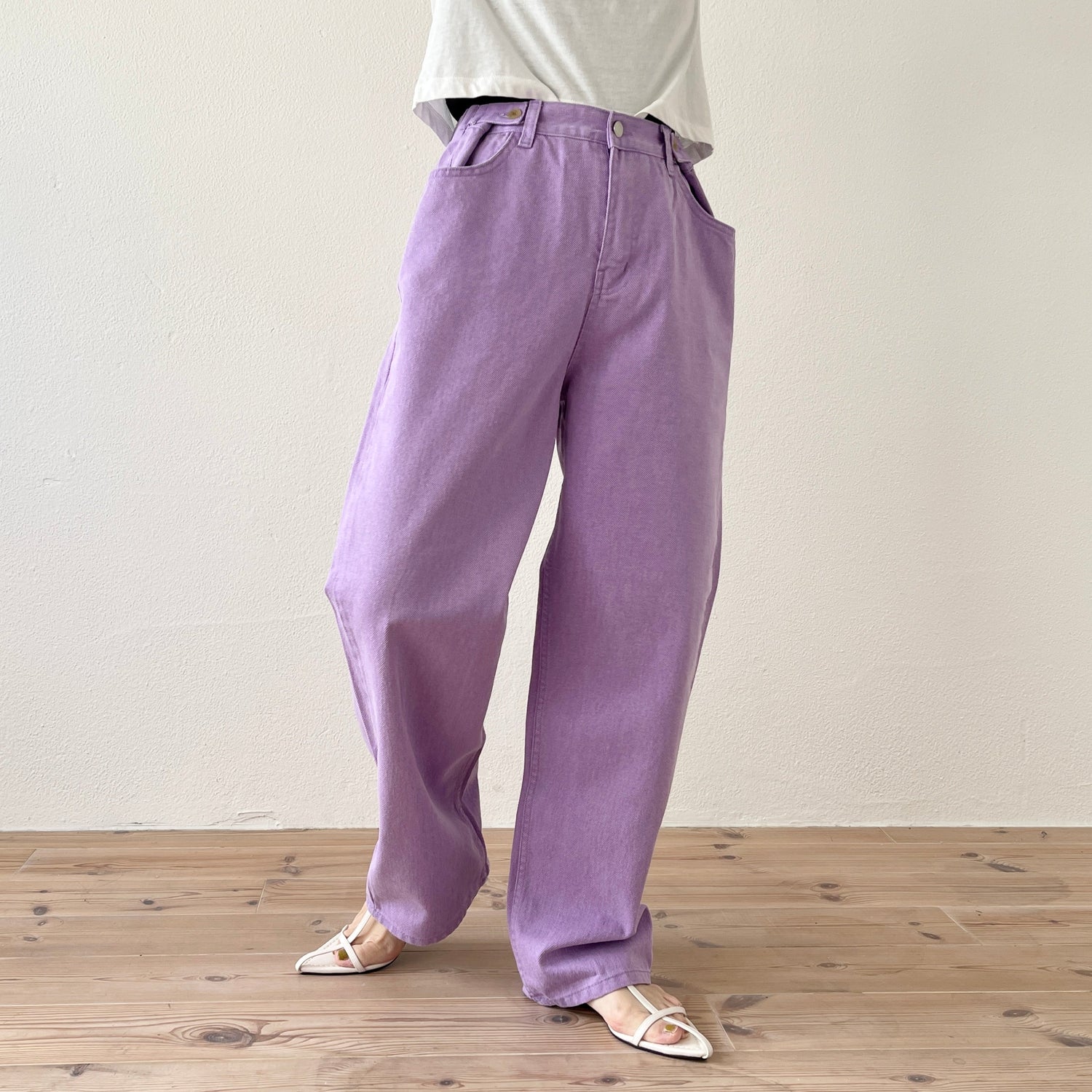 【SAMPLE】loose fit candy denim / purple