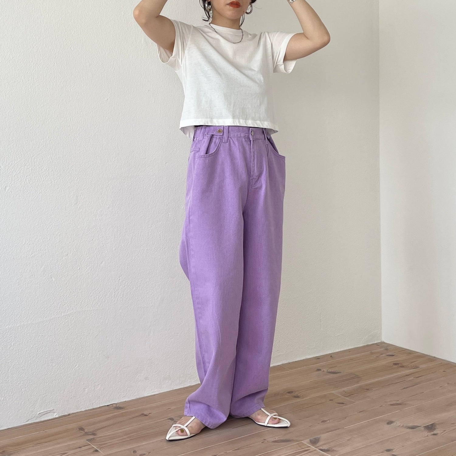 【SAMPLE】loose fit candy denim / purple