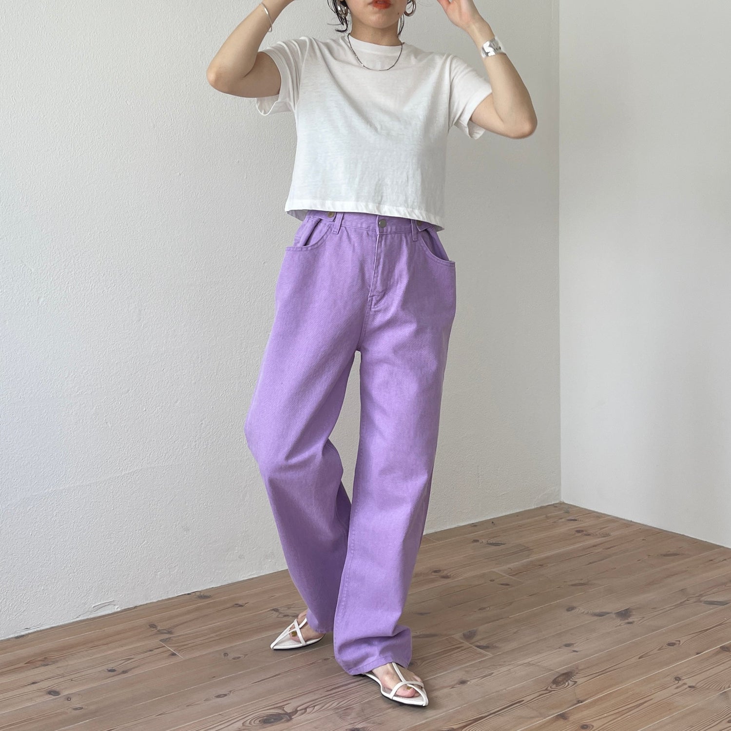 【SAMPLE】loose fit candy denim / purple