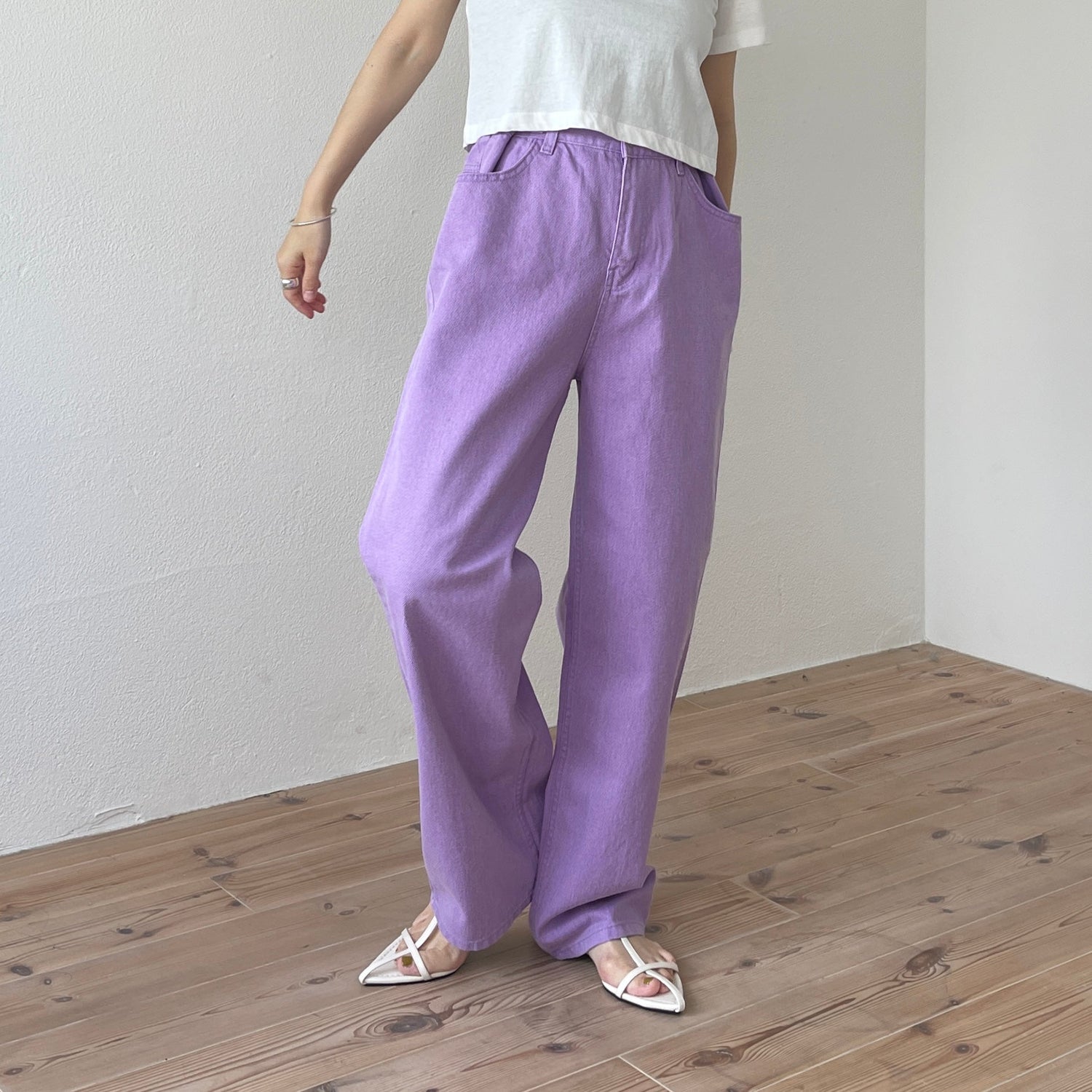 【SAMPLE】loose fit candy denim / purple