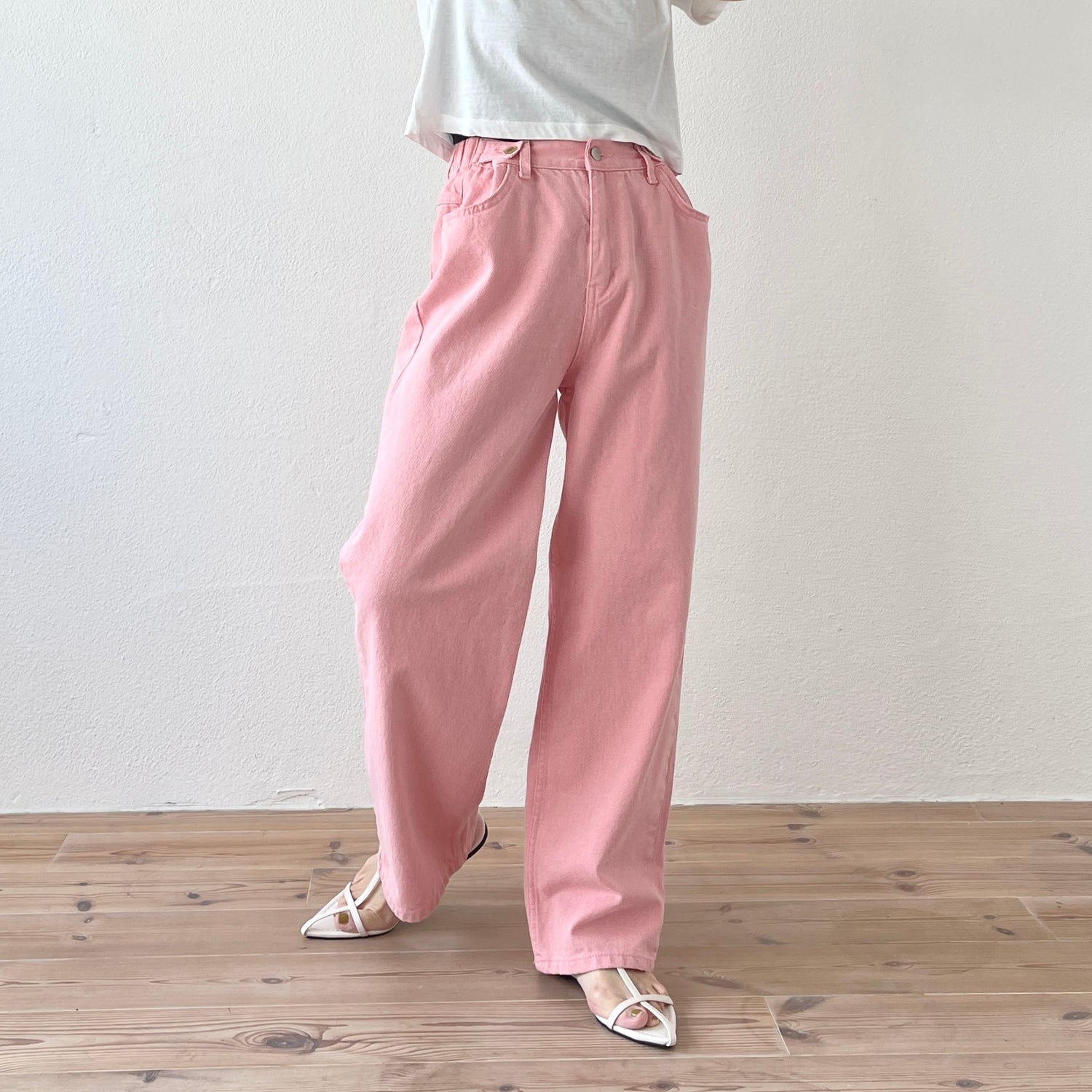 loose fit candy denim / pink