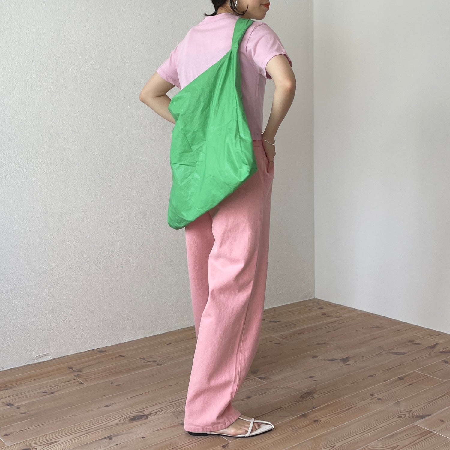 【SAMPLE】2way wide shoulder tote bag（blackのみ）