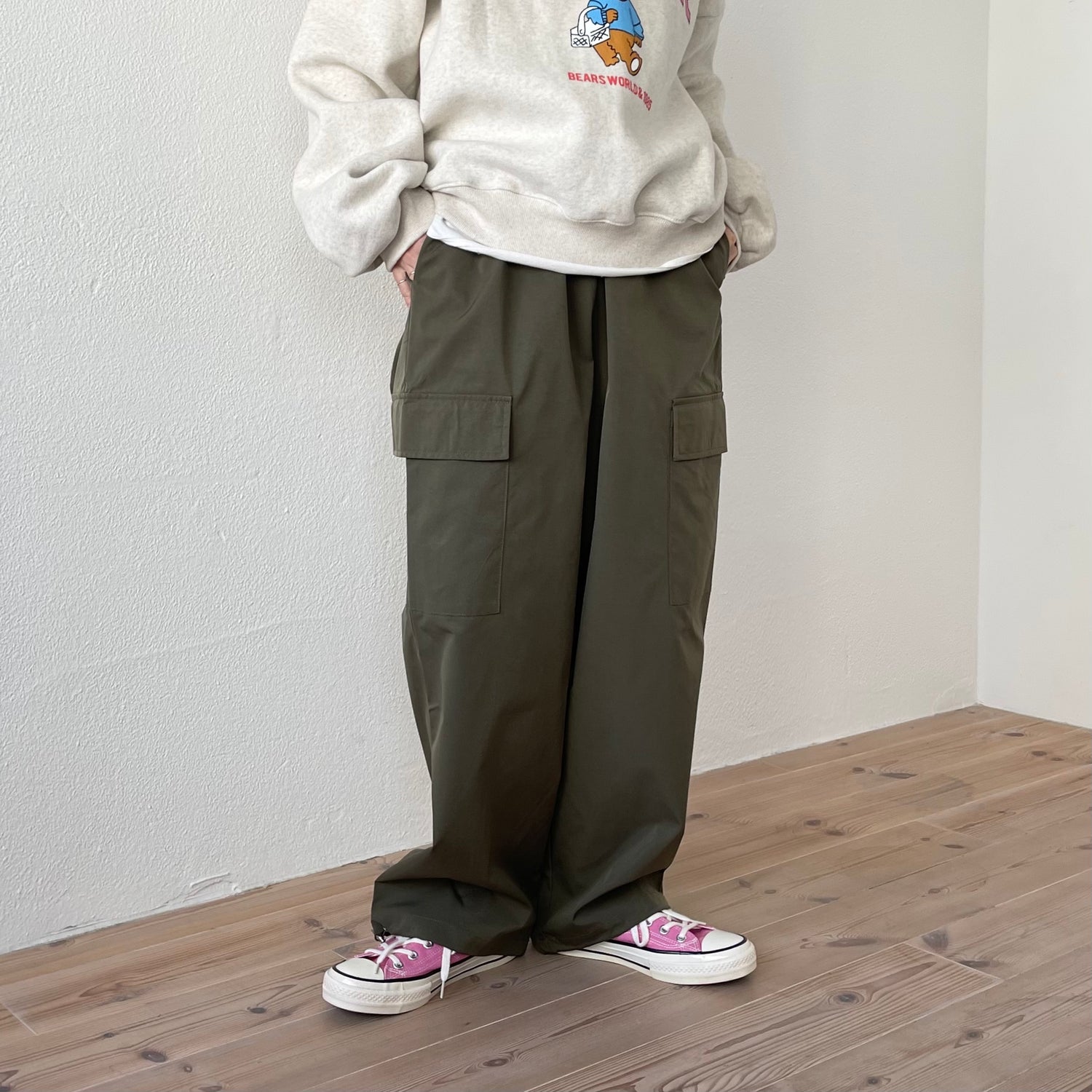 LIDNM】LINEN WOOL FATIGUE PANTS - ワークパンツ/カーゴパンツ