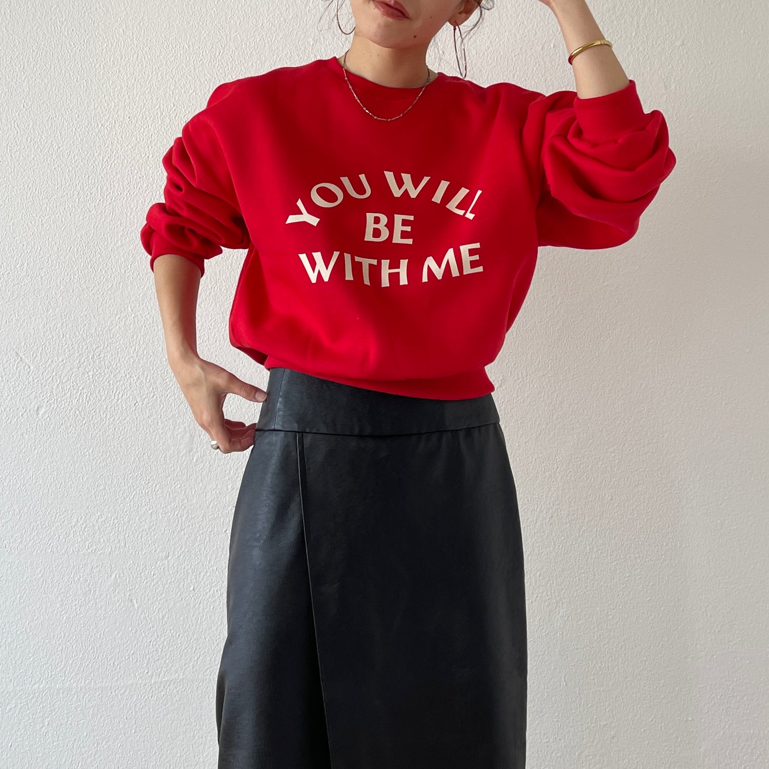 with me ! short sweat / red