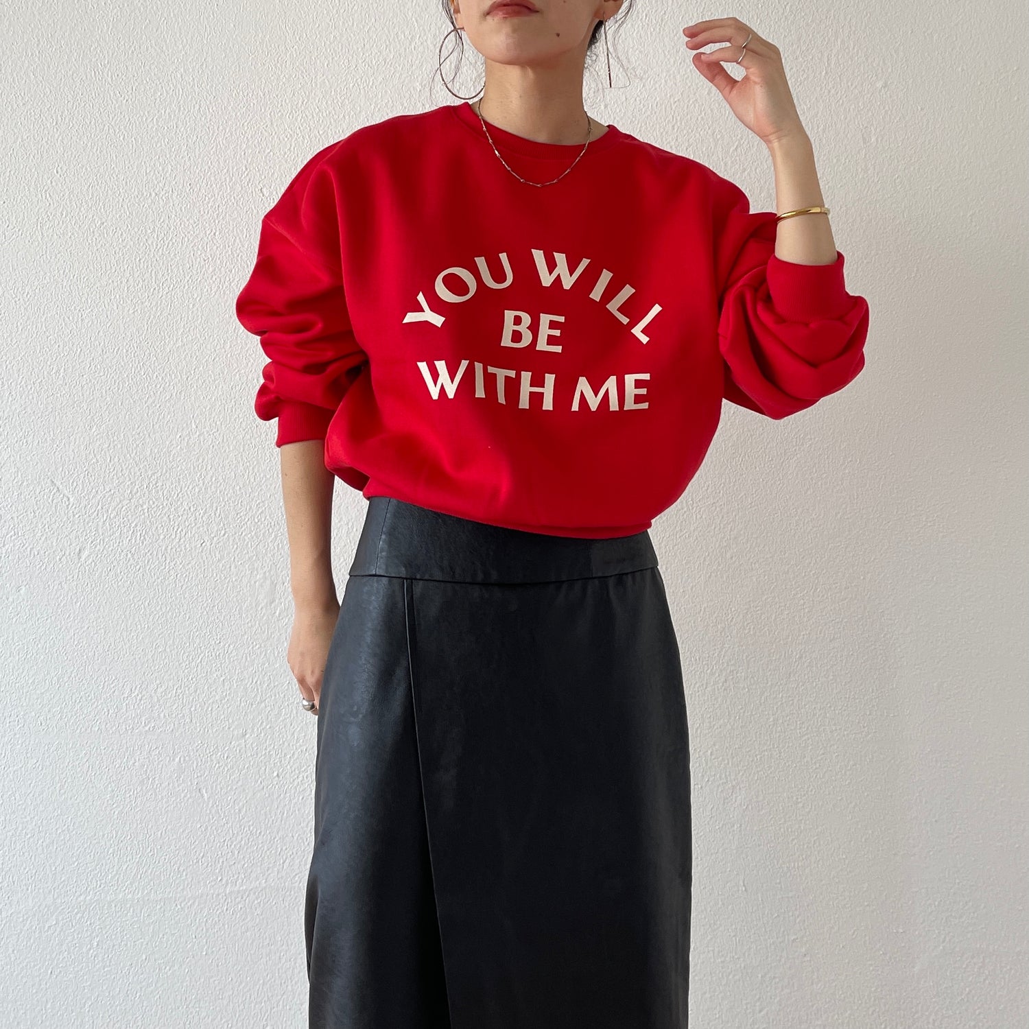 with me ! short sweat / red