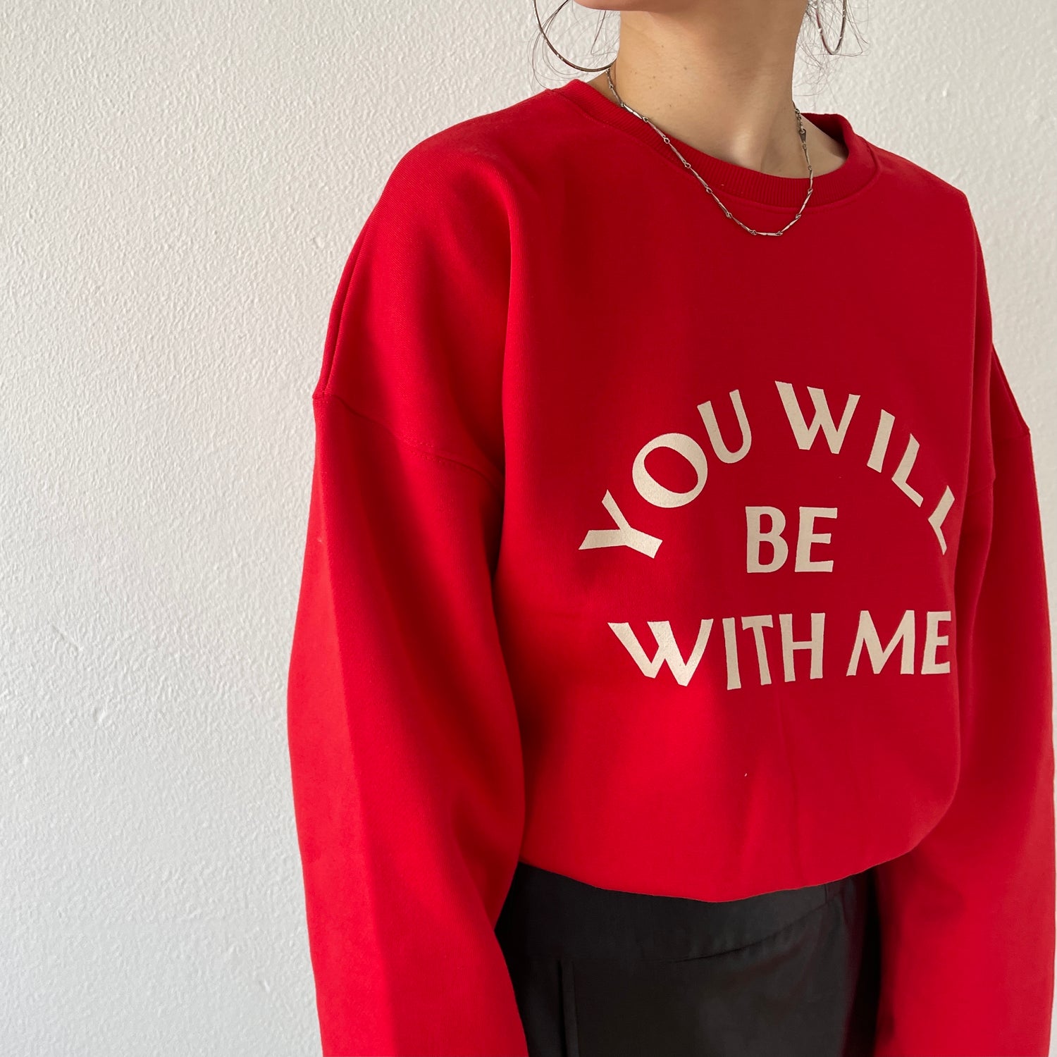 with me ! short sweat / red