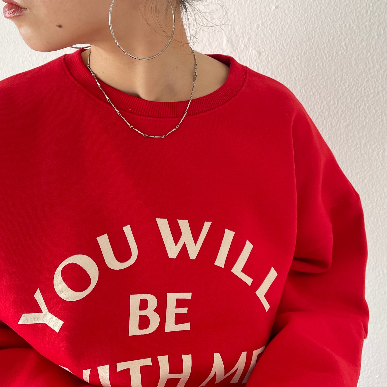 with me ! short sweat / red