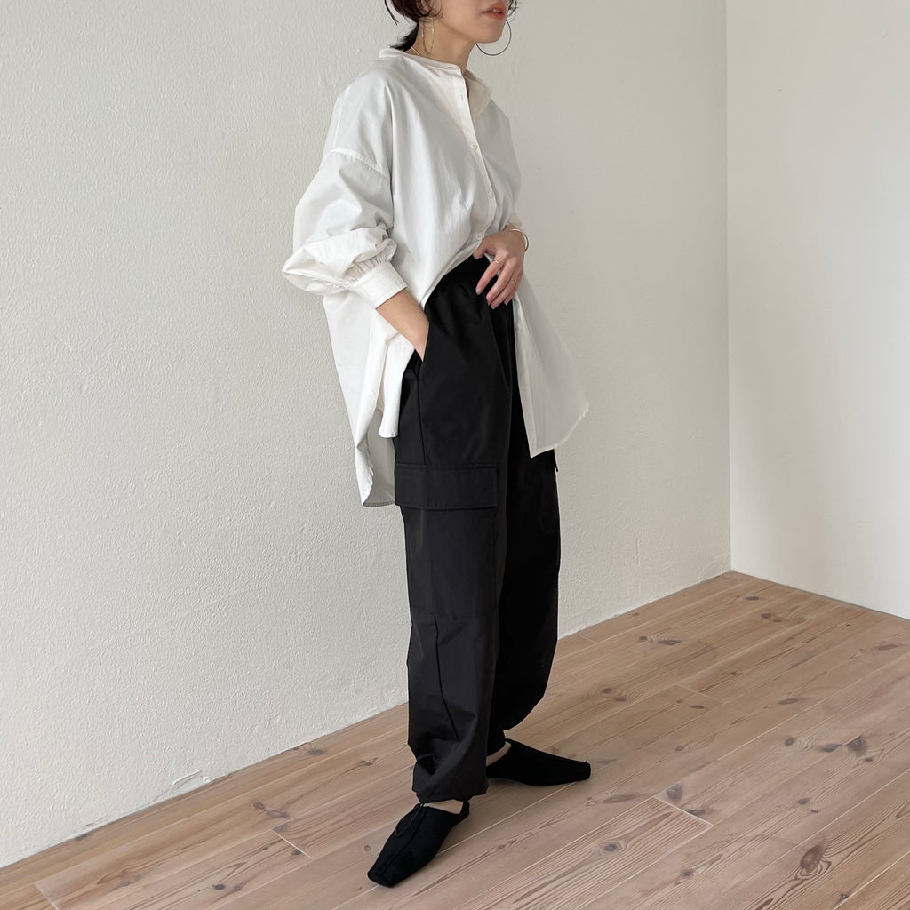 M &Kyoko 黒　パンツ　レース　サイズフリー　ウエストゴム　プリーツ leg-ssa-bt1005.jpg