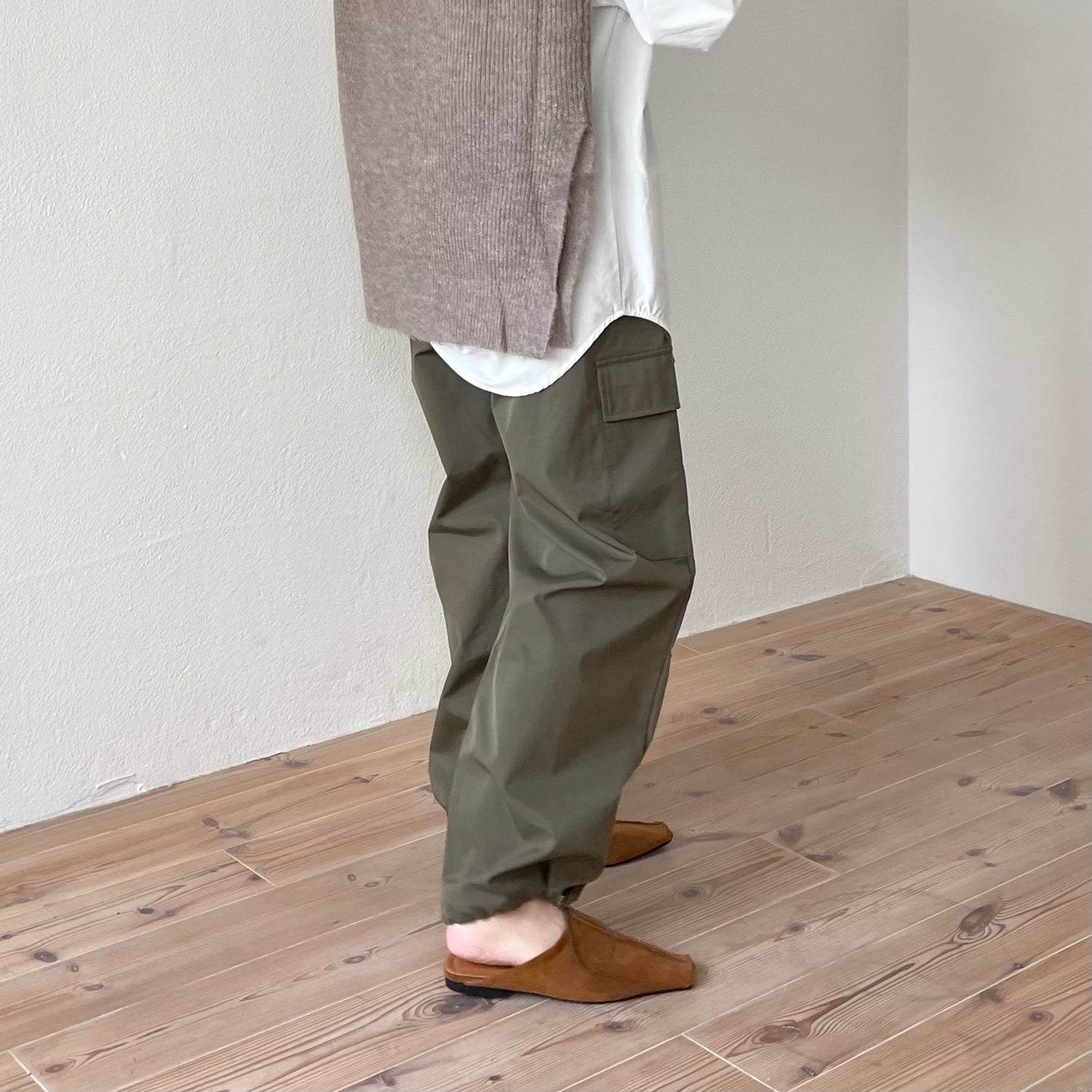 2way cargo pants / khaki