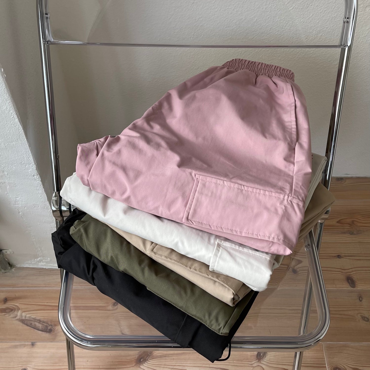 2way cargo pants / pink
