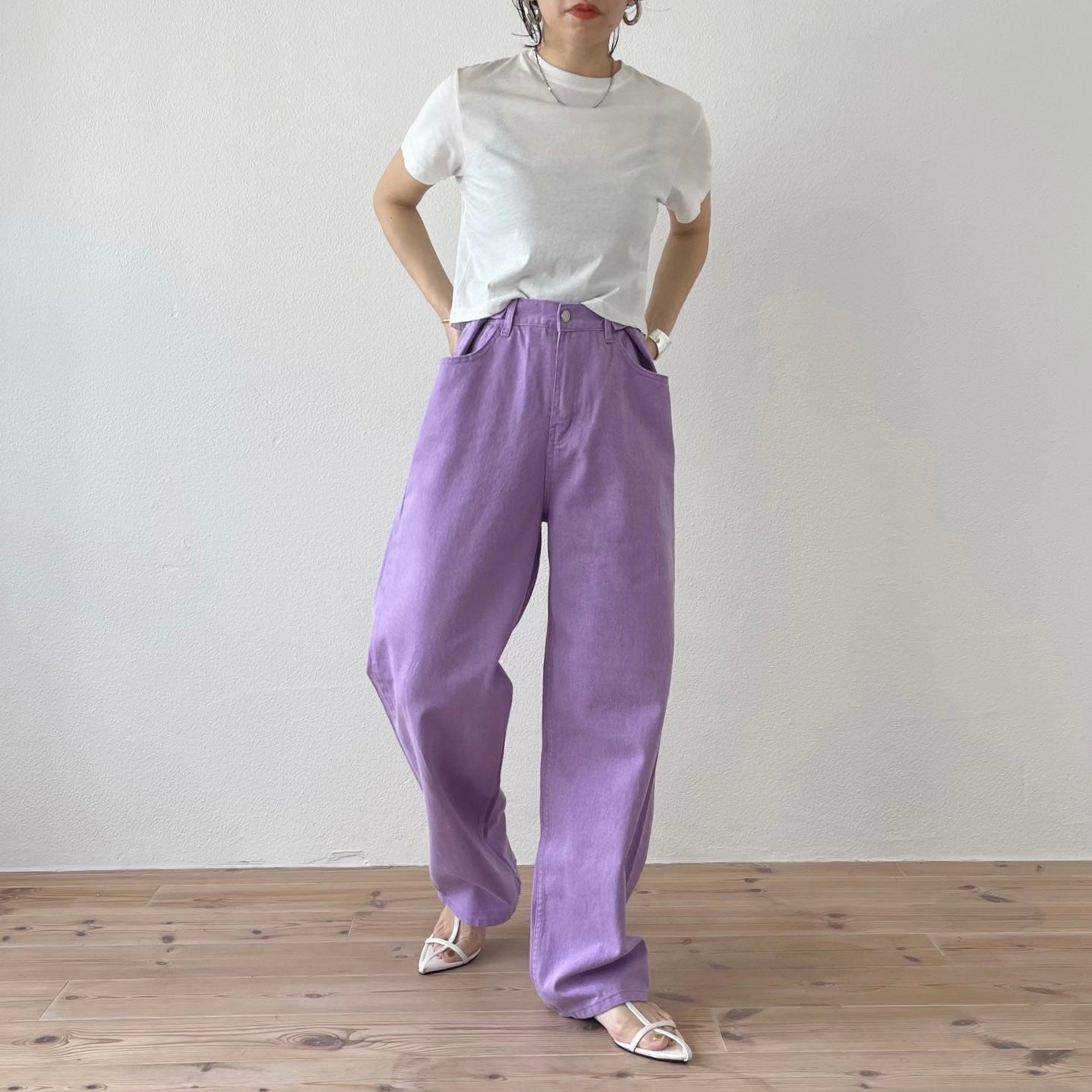 【SAMPLE】loose fit candy denim / purple