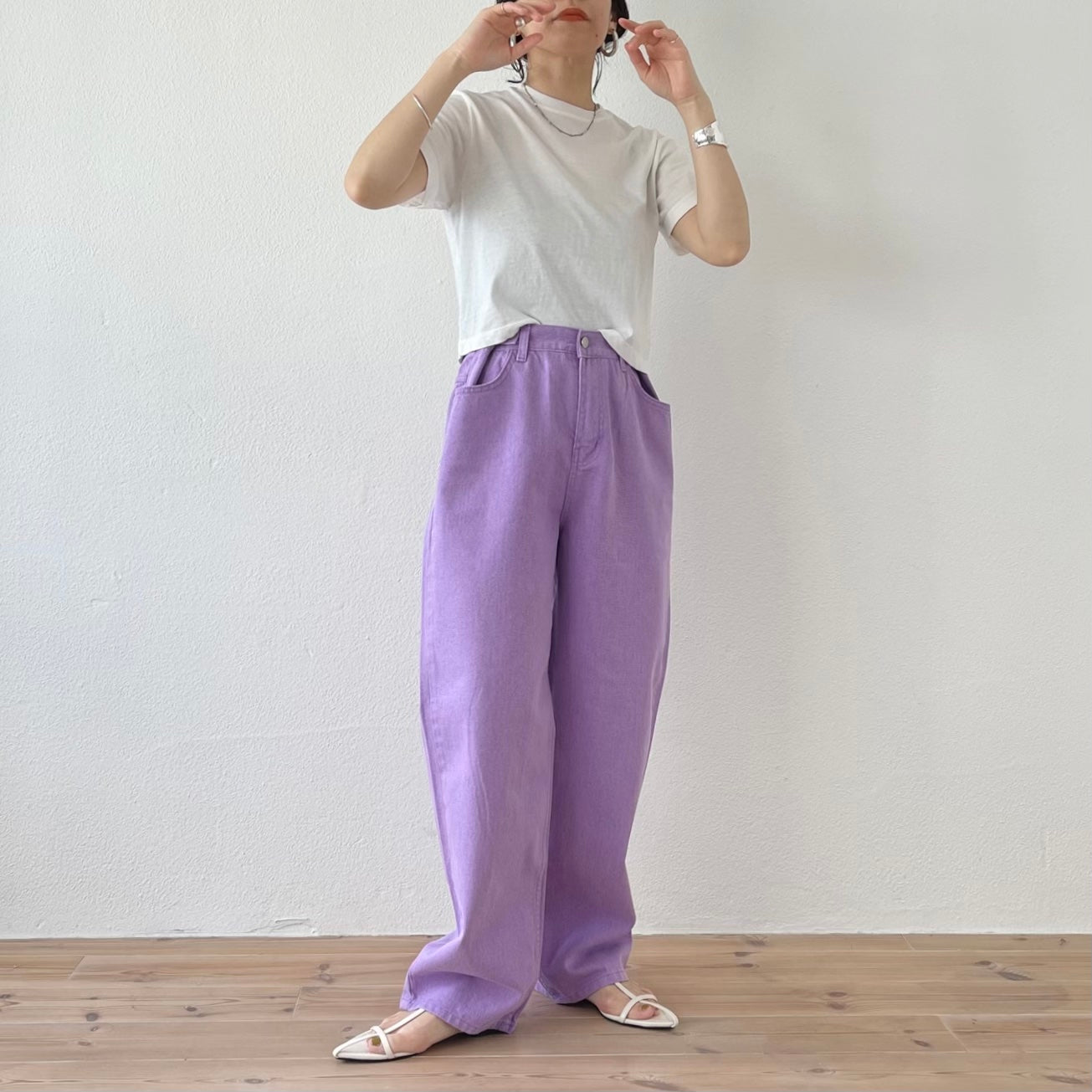 【SAMPLE】loose fit candy denim / purple