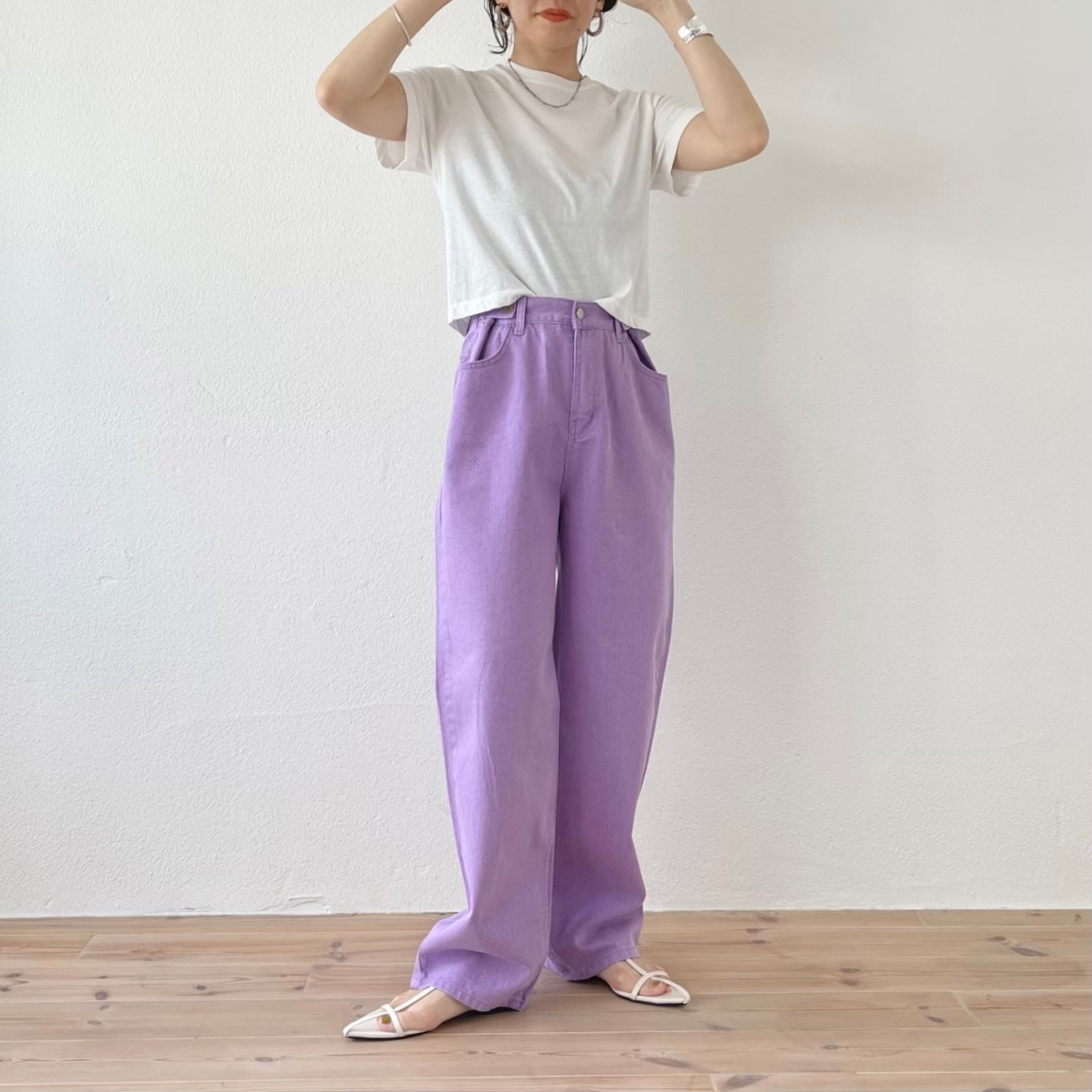 【SAMPLE】loose fit candy denim / purple
