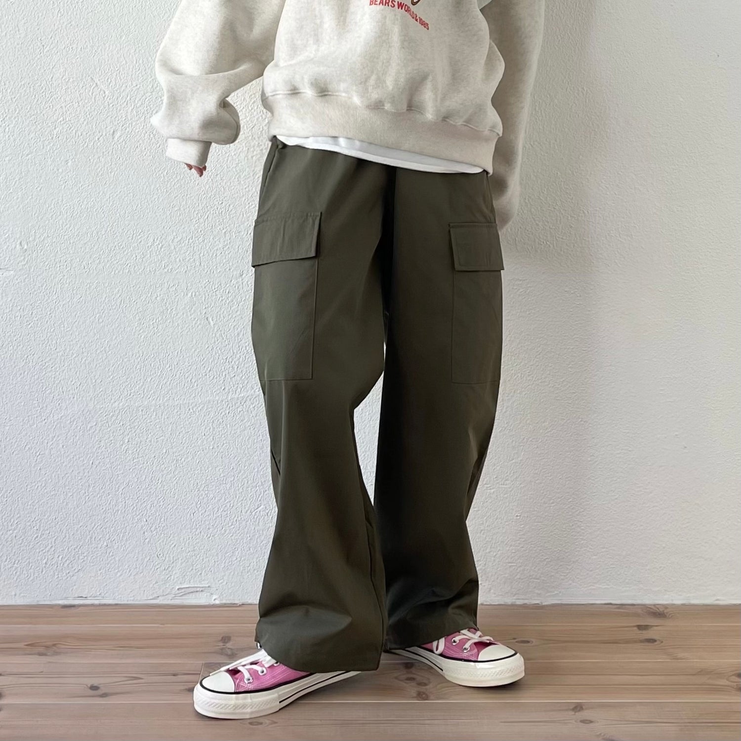 2way cargo pants / khaki