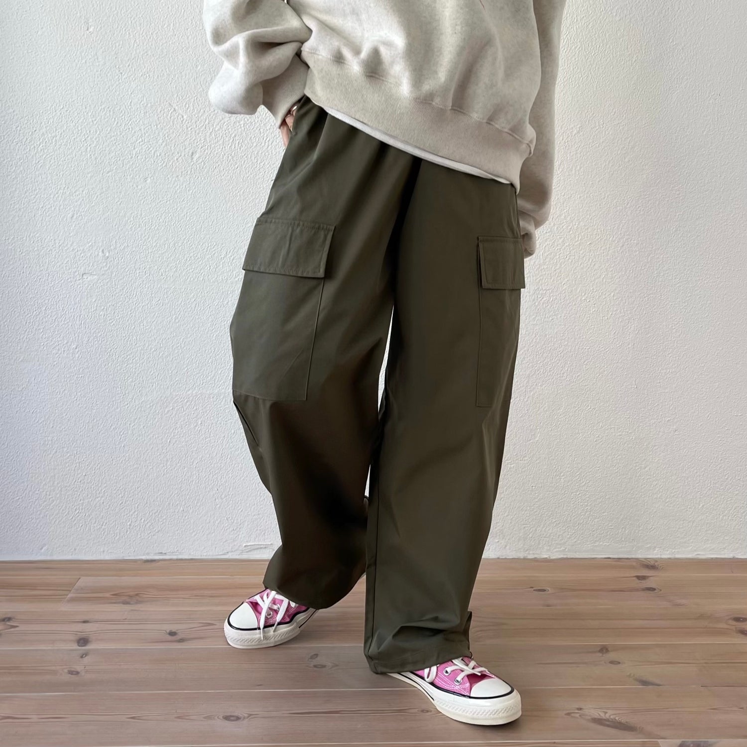 2way cargo pants / khaki