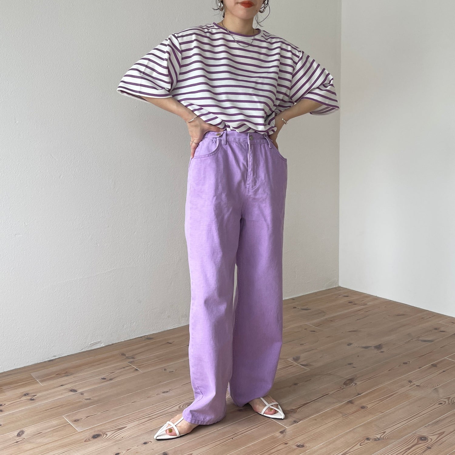 【SAMPLE】loose fit candy denim / purple