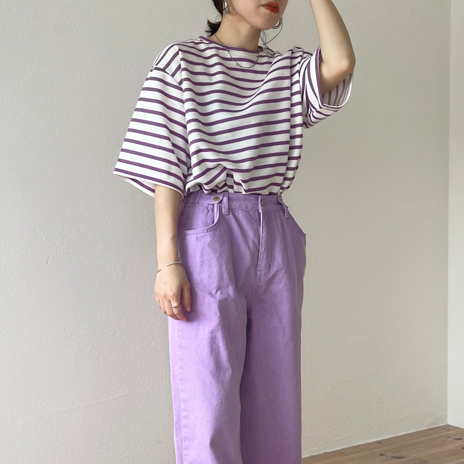 【SAMPLE】loose fit candy denim / purple