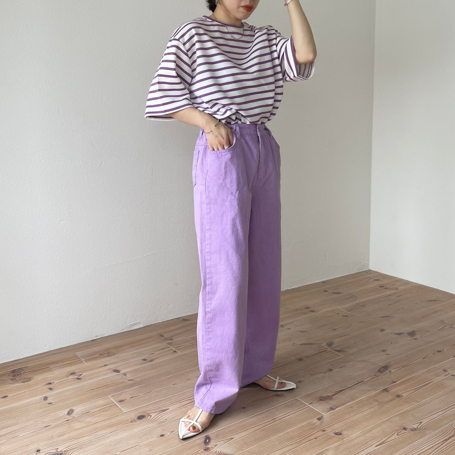 【SAMPLE】loose fit candy denim / purple
