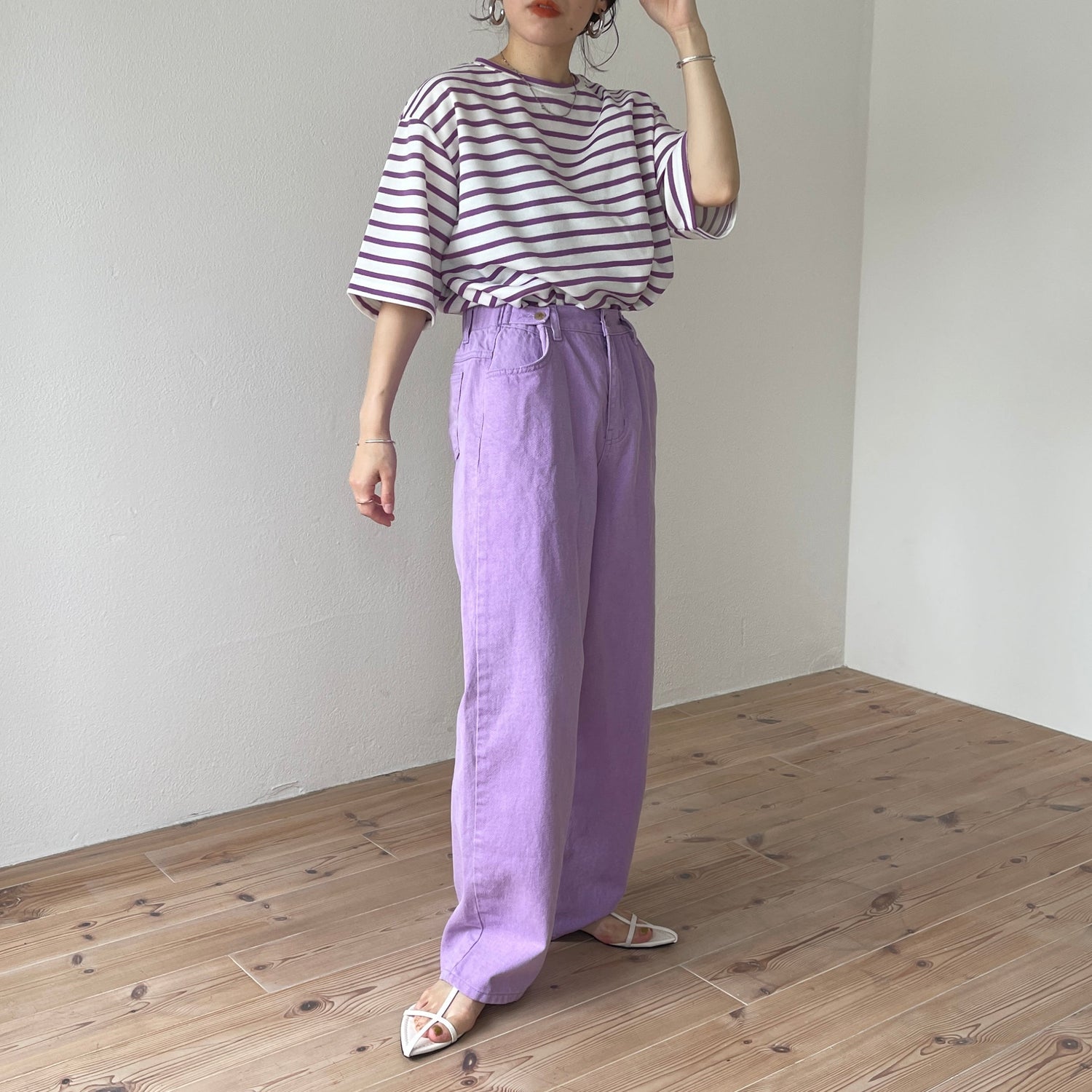 【SAMPLE】loose fit candy denim / purple