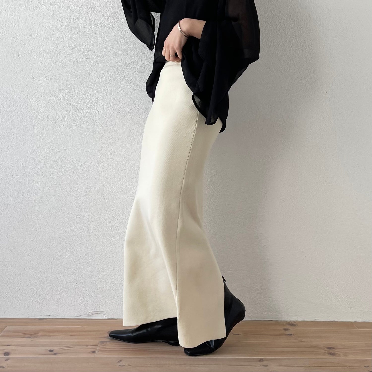 daily daily 2way knit skirt / ivory