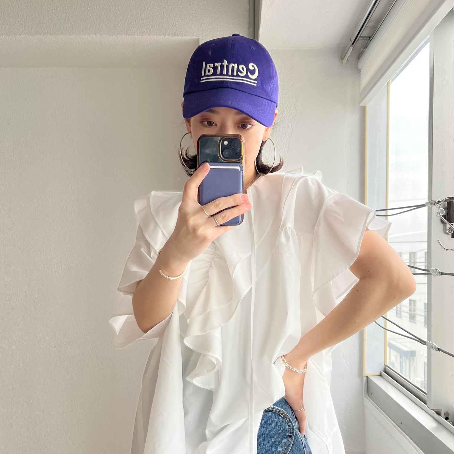 purple cap / purple