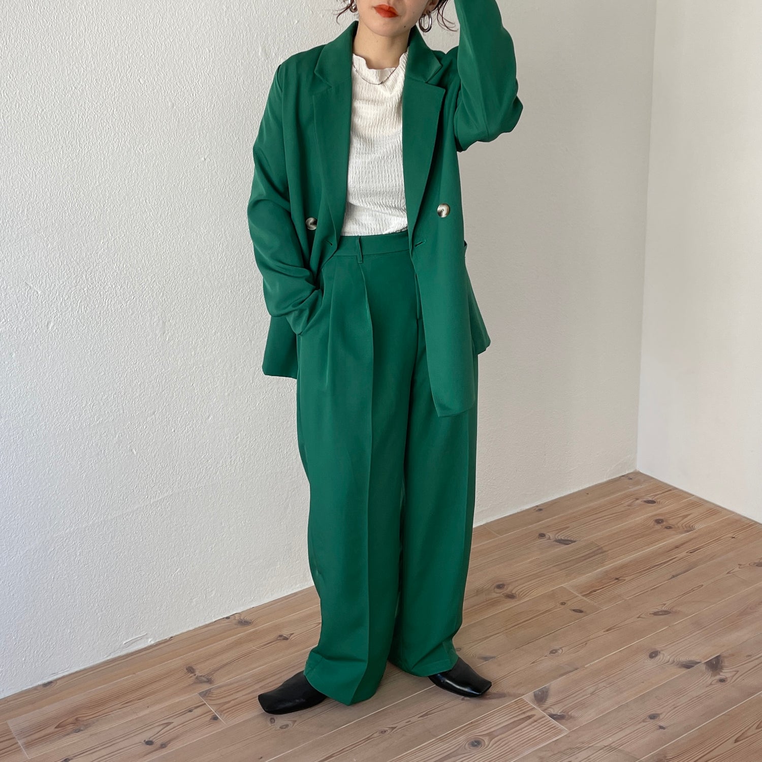【SAMPLE】color slacks / green