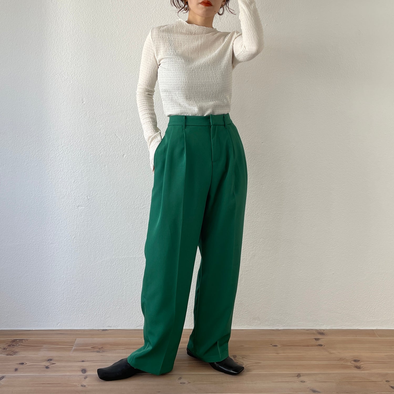 【SAMPLE】color slacks / green