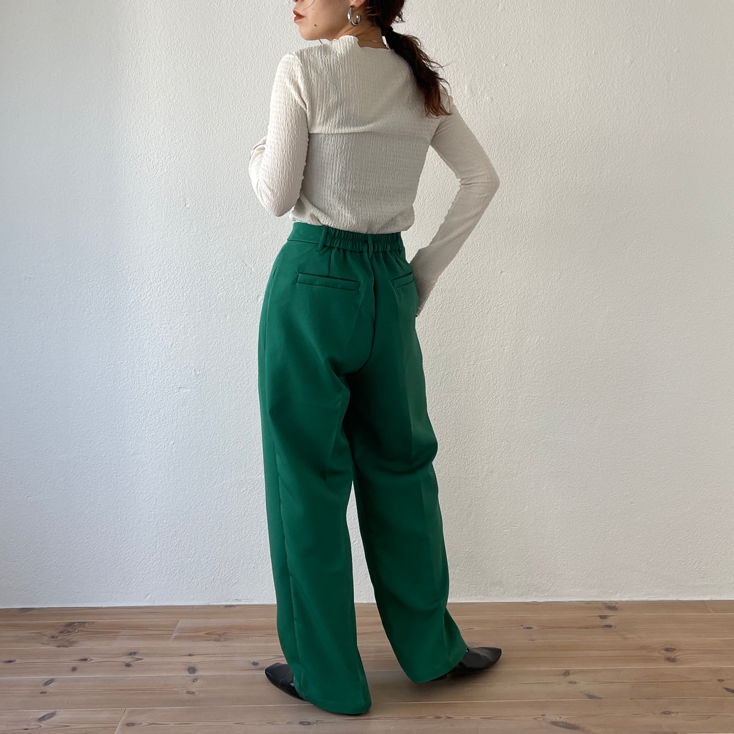 【SAMPLE】color slacks / green