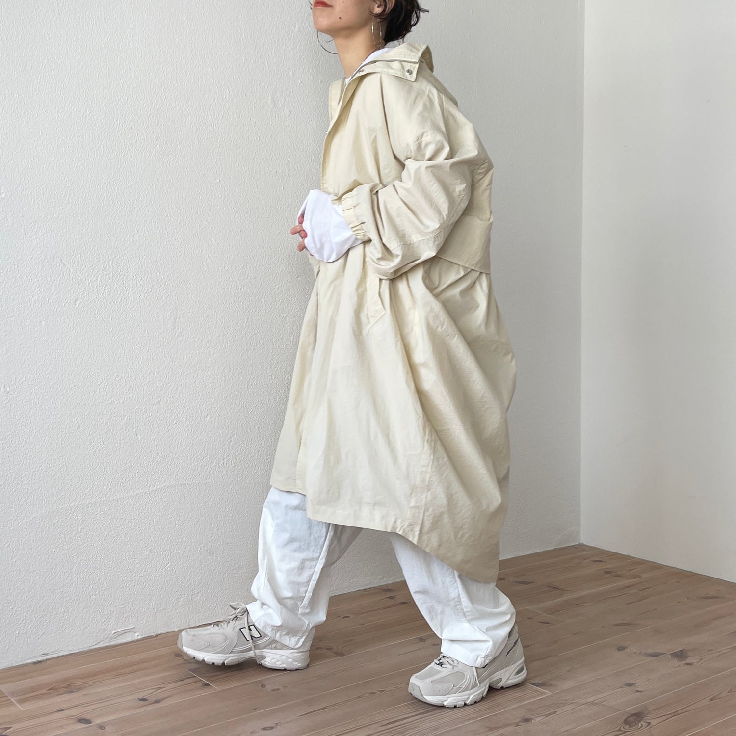 2way airy mods coat / ivory （ツーウェイエアリーモッズコート