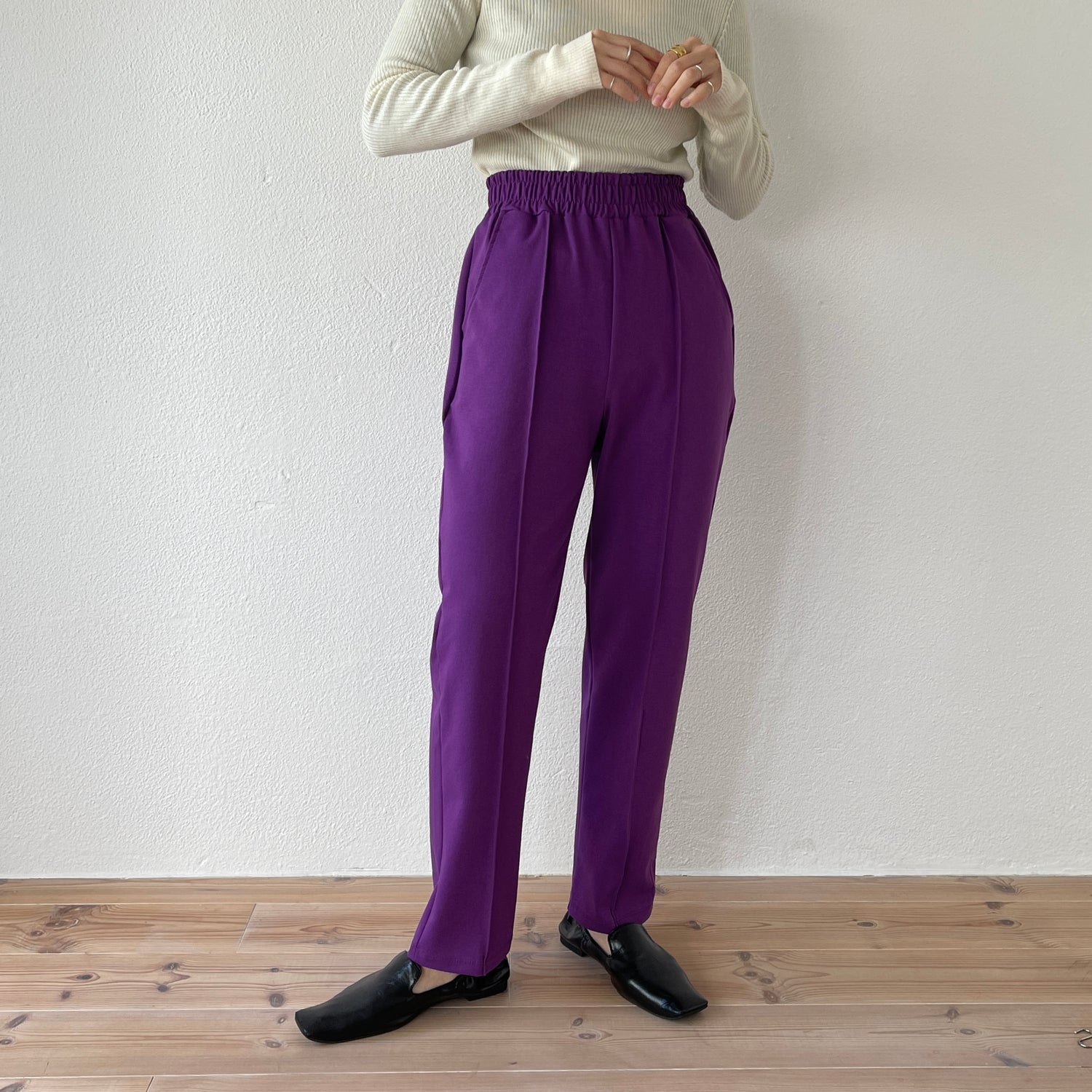 center line relax sweat pants / purple （センターラインリラックス 