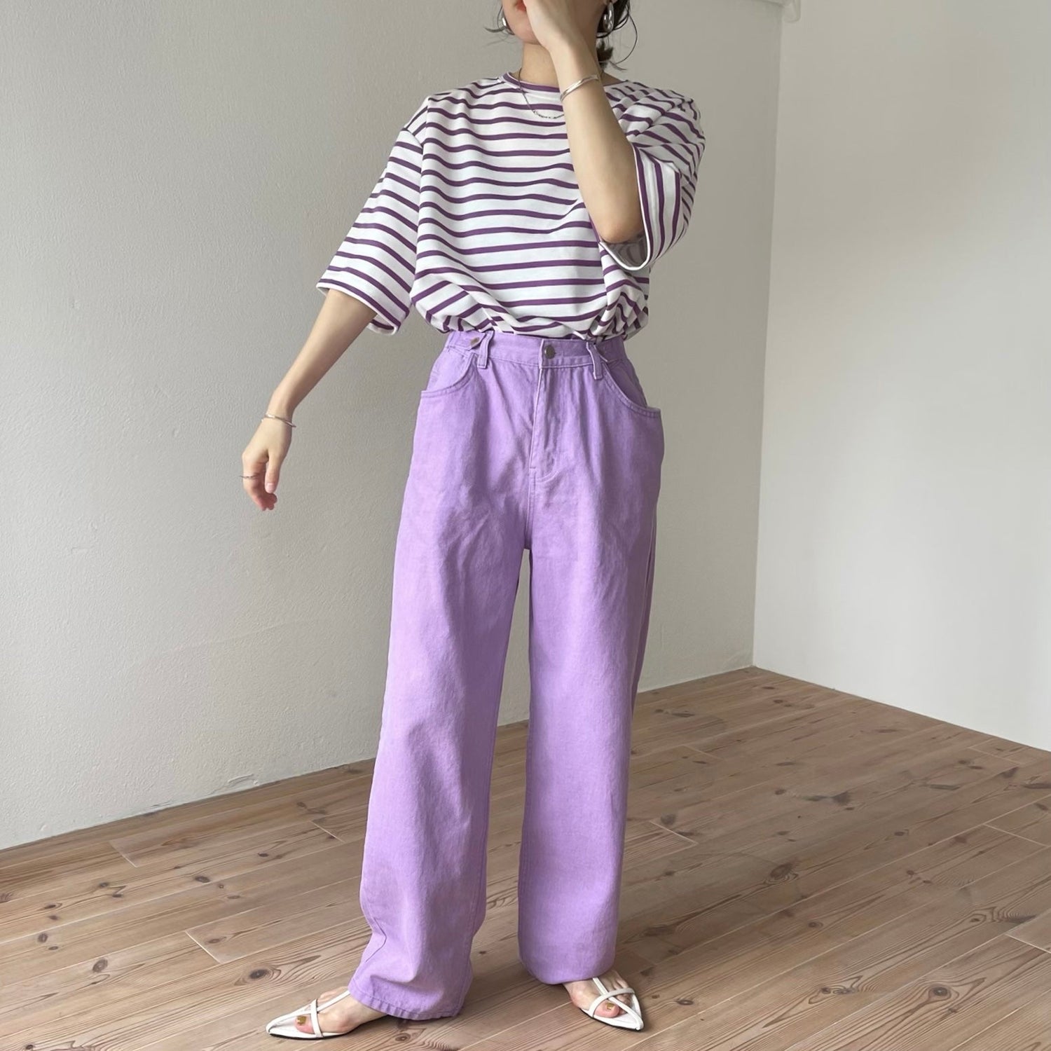 【SAMPLE】loose fit candy denim / purple