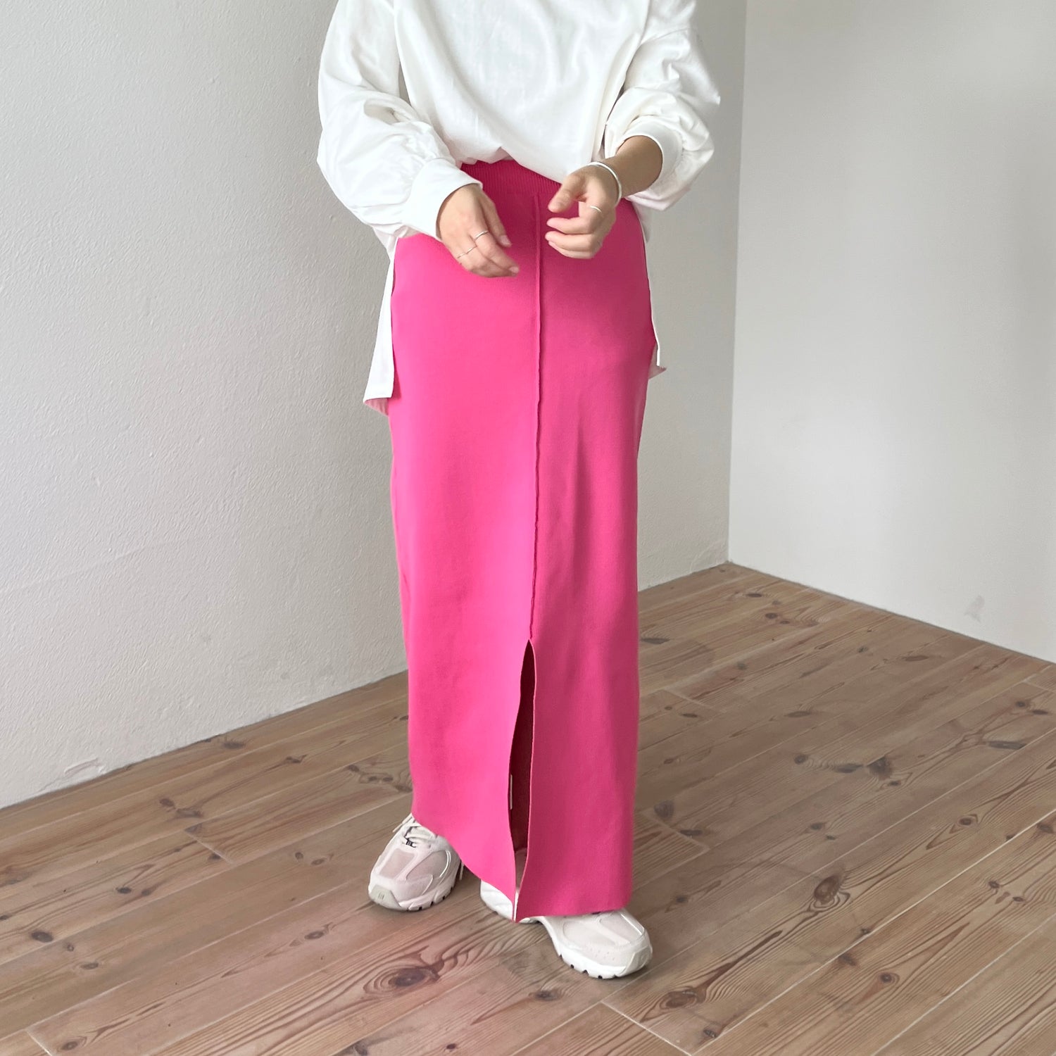 daily daily 2way knit skirt / pink