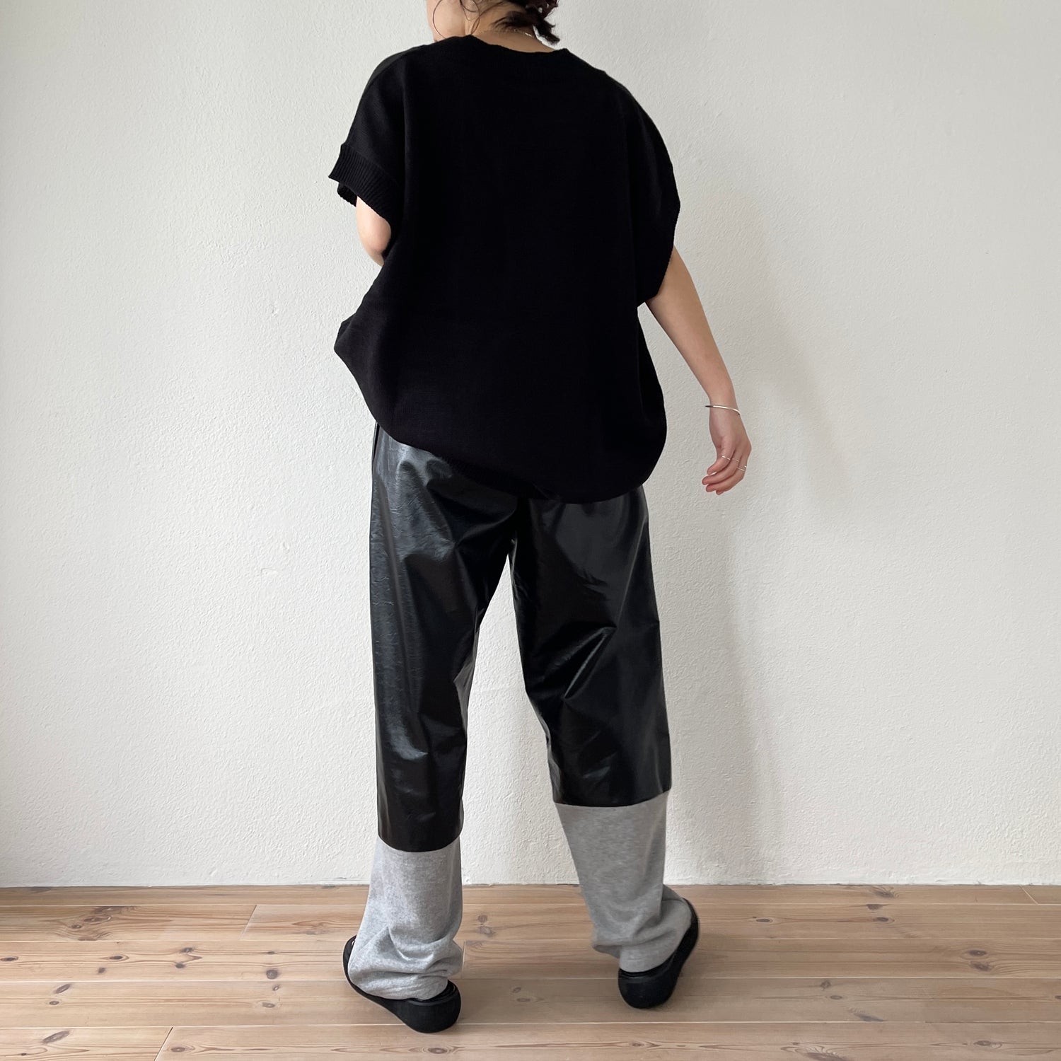 two tone sweat pants / black | wee9s | ウィークス オフィシャル通販